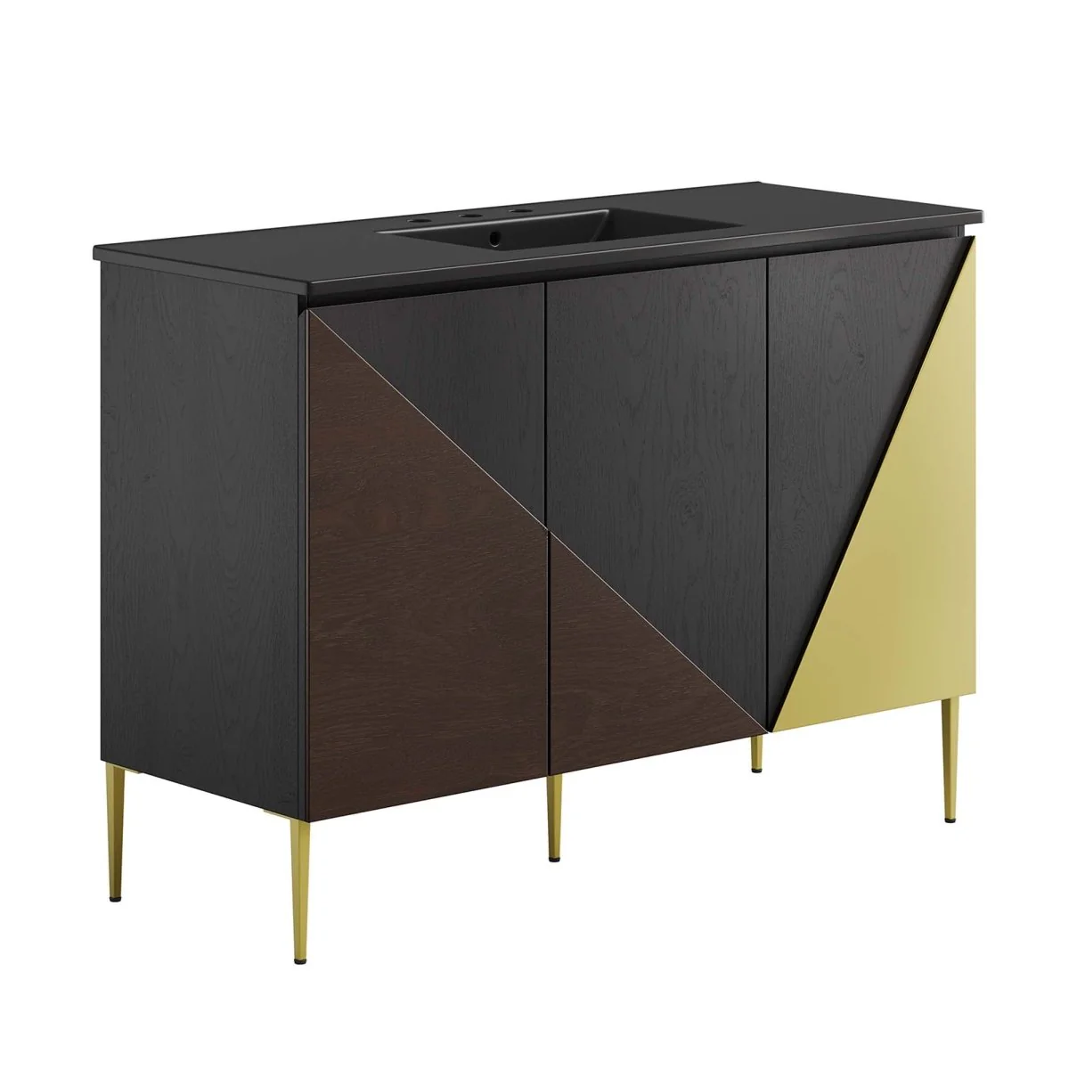Modern Bathroom Vanity with Ceramic Sink – Contemporary Vanity Cabinet and Storage - Image 83
