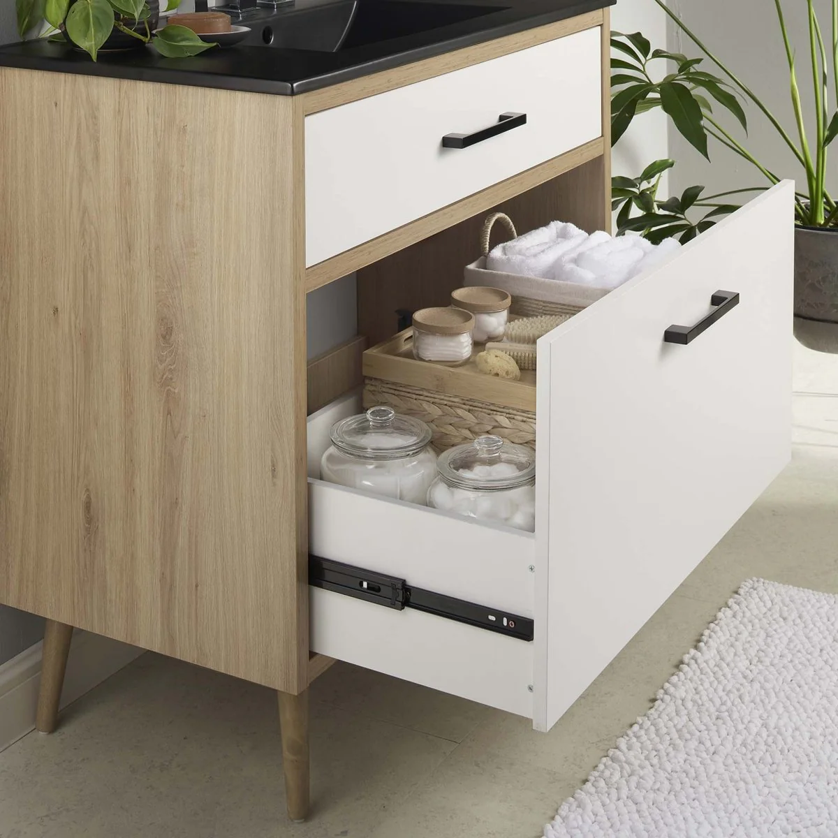 Modern Bathroom Vanity with Ceramic Sink – Single-Sink Vanity Cabinet for Bathrooms - Image 37