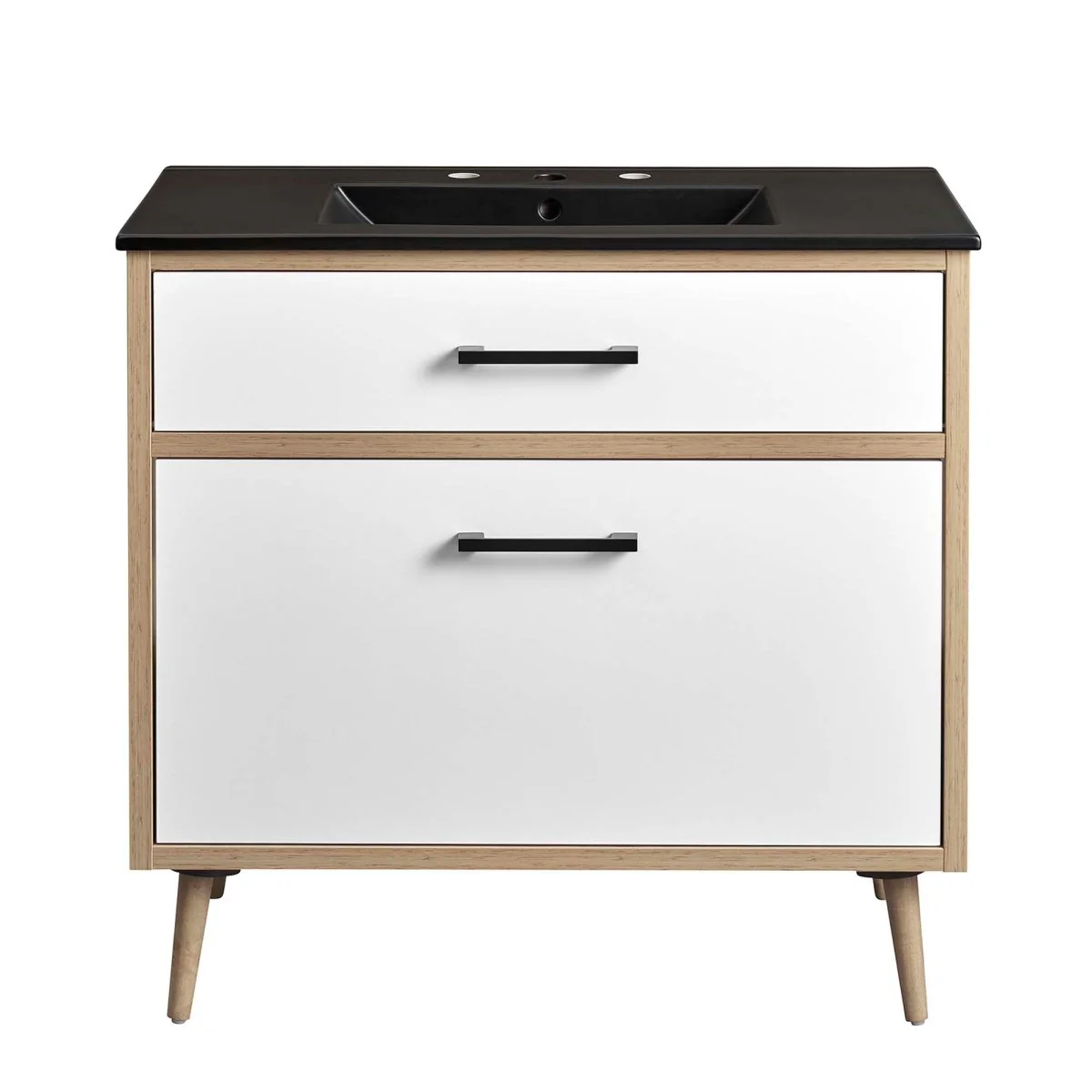 Modern Bathroom Vanity with Ceramic Sink – Single-Sink Vanity Cabinet for Bathrooms - Image 40