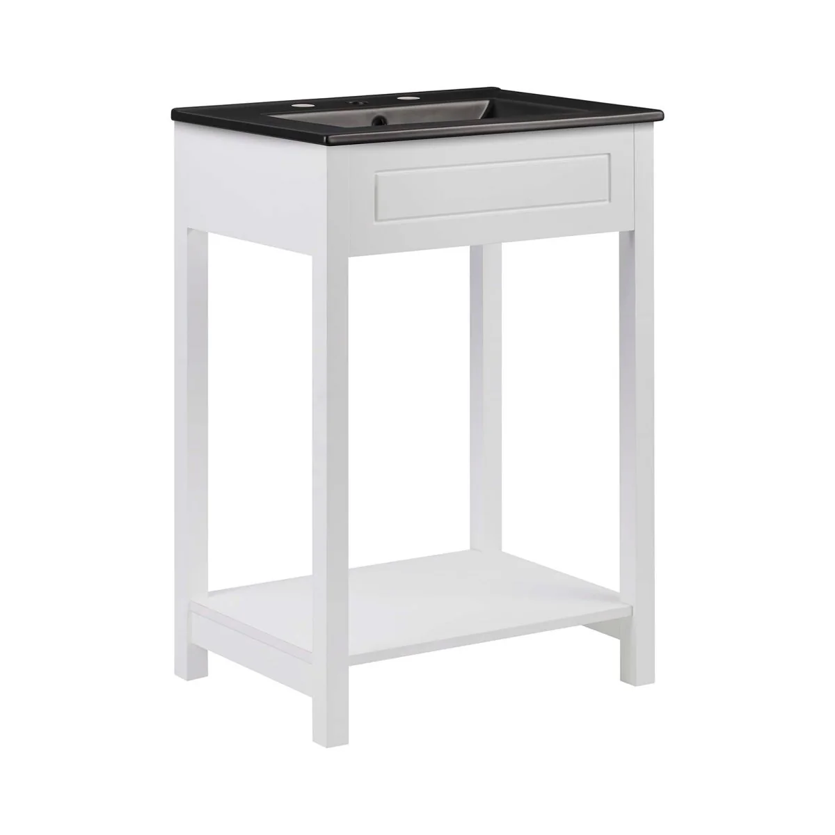 Modern Bathroom Vanity with Sink and Open Shelf - Multiple Sizes and Finishes - Image 28