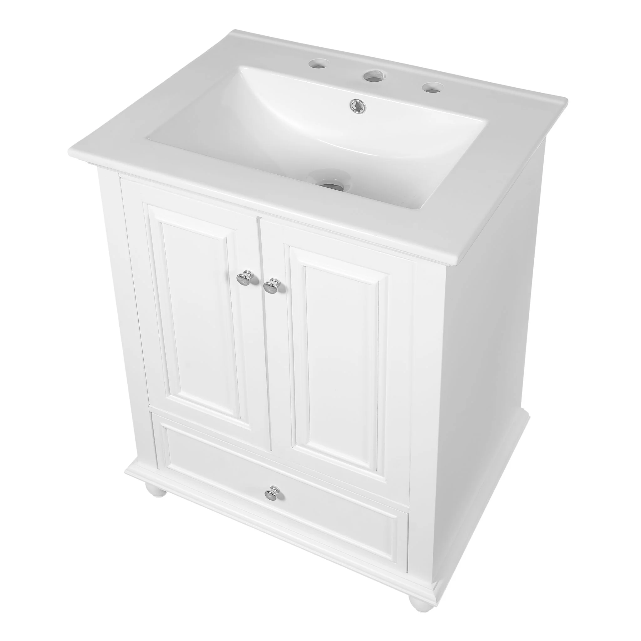 Modern Bathroom Vanity With Sink, Cabinet With Drawer And Dividers, Rectangular Storage Unit - Image 2
