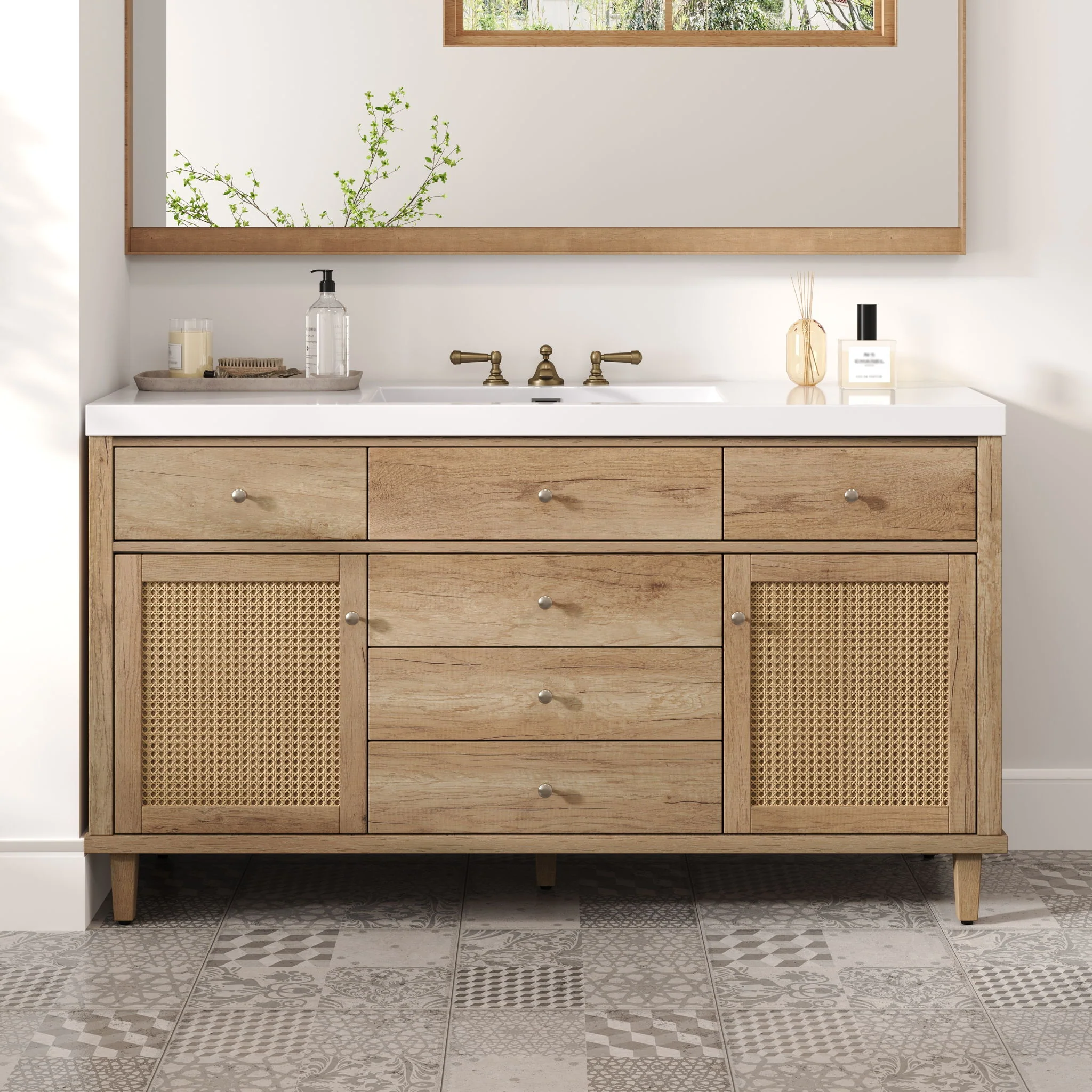 Modern Bathroom Vanity With Sink, Soft Close Drawers - Image 12