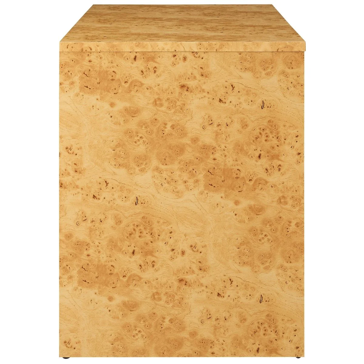 47" Modern Burl Wood Desk with Drawers - Image 6
