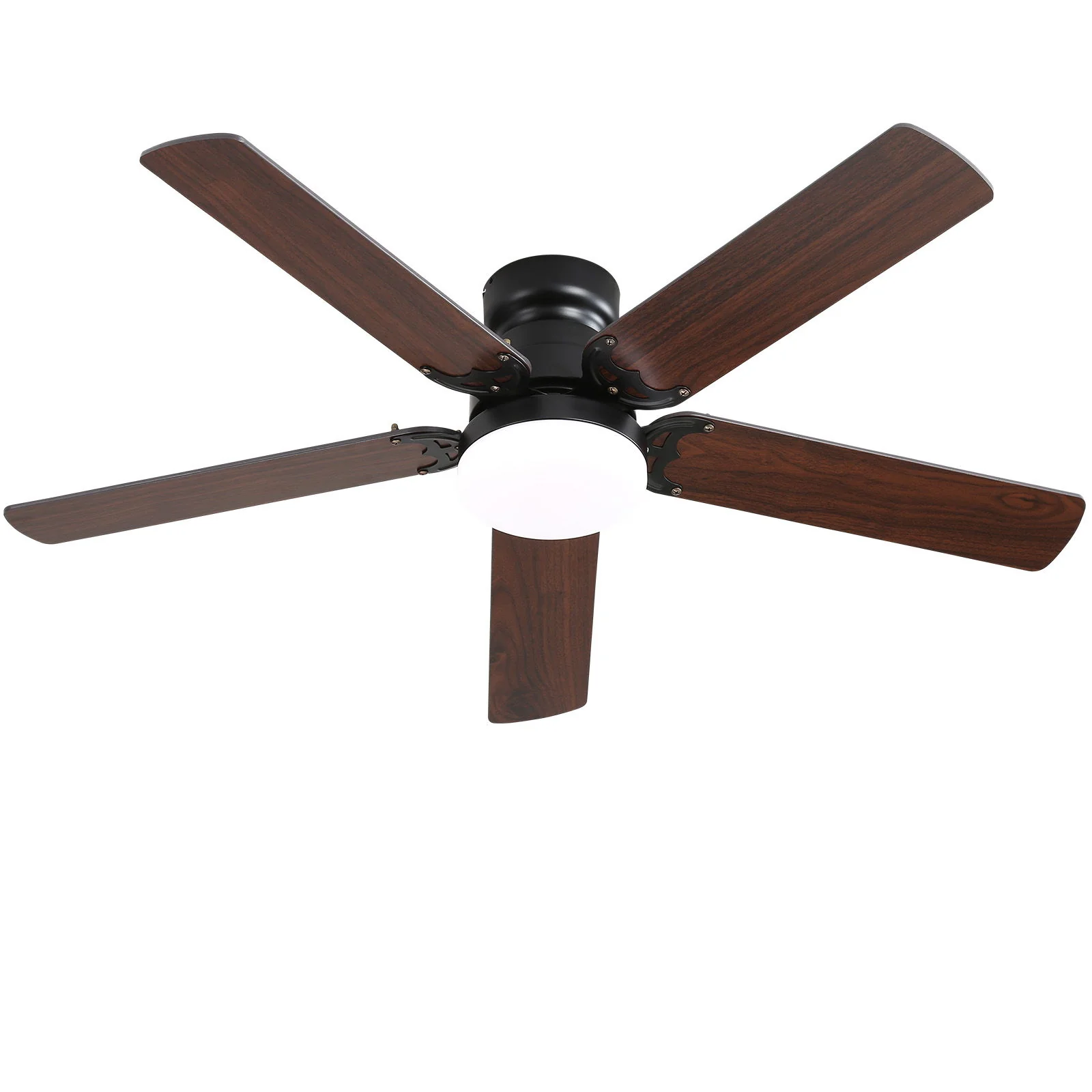 Modern Ceiling Fan With 3 Color Dimmable Light 5 Blades Remote Control Reversible Dc Motor For Bedroom - Black - Image 5