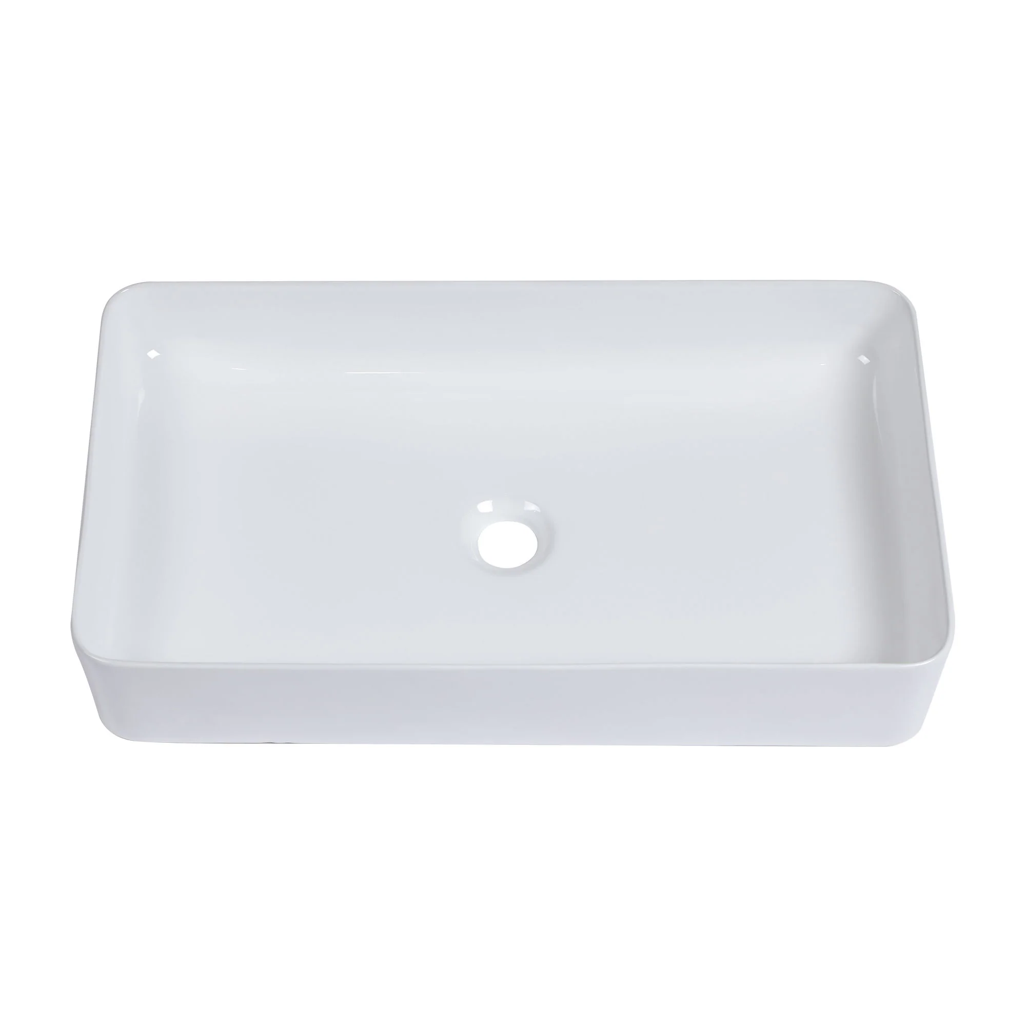 Modern Ceramic Rectangular Bathroom Vessel Sink With European Design - Image 9