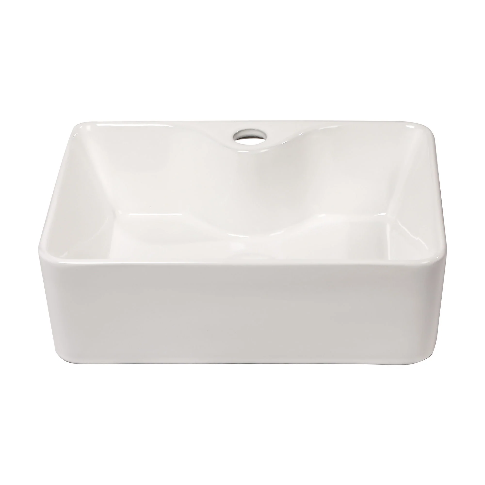 Modern Ceramic Rectangular Vessel Bathroom Sink With Sleek Design - Image 2