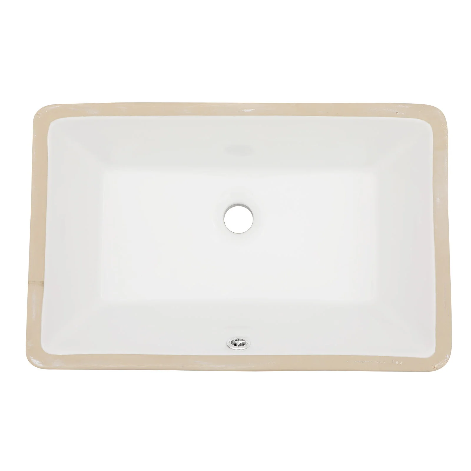 Modern Ceramic Undermount Bathroom Sink With Overflow, High Quality - Image 3