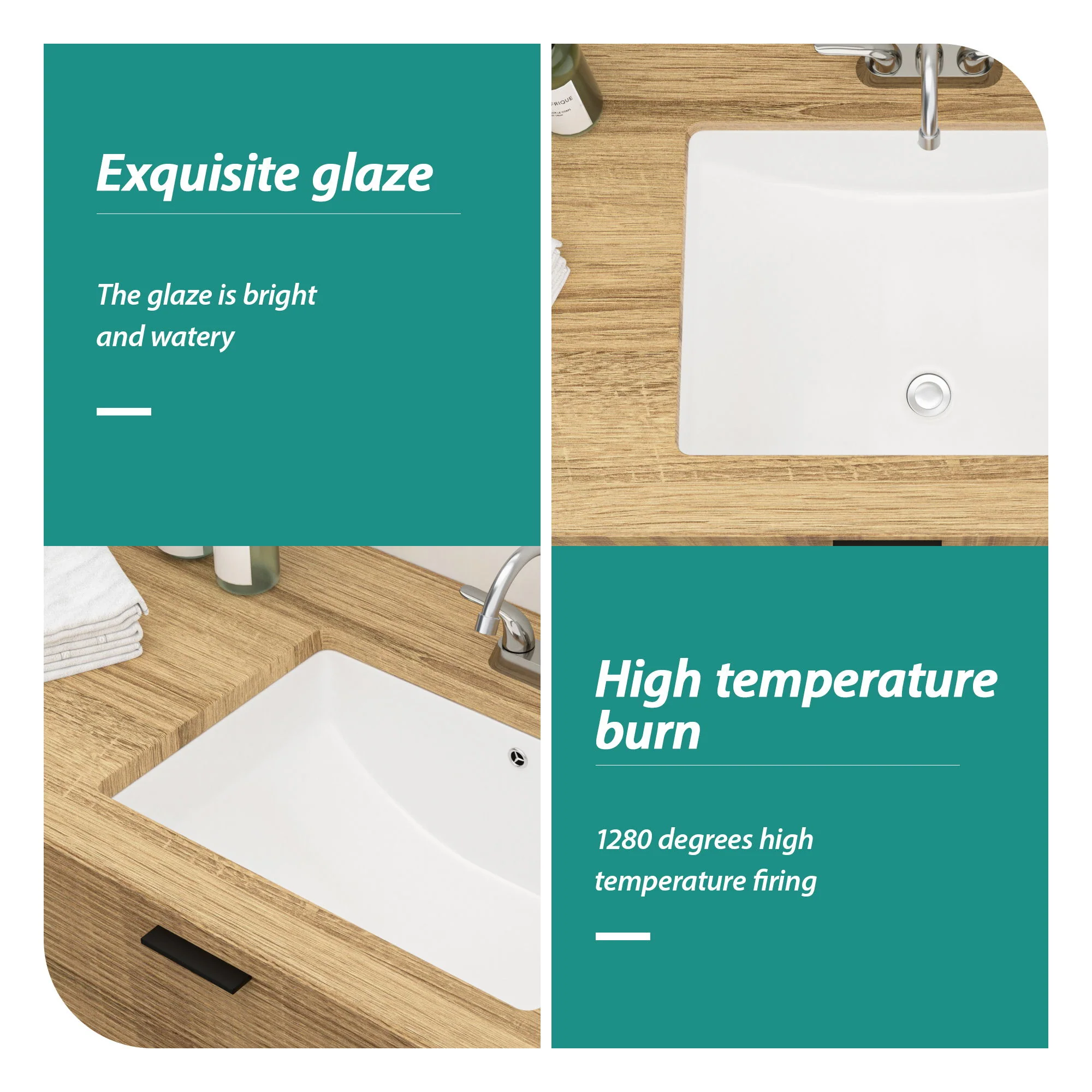 Modern Ceramic Undermount Bathroom Sink With Overflow, High Quality - Image 33