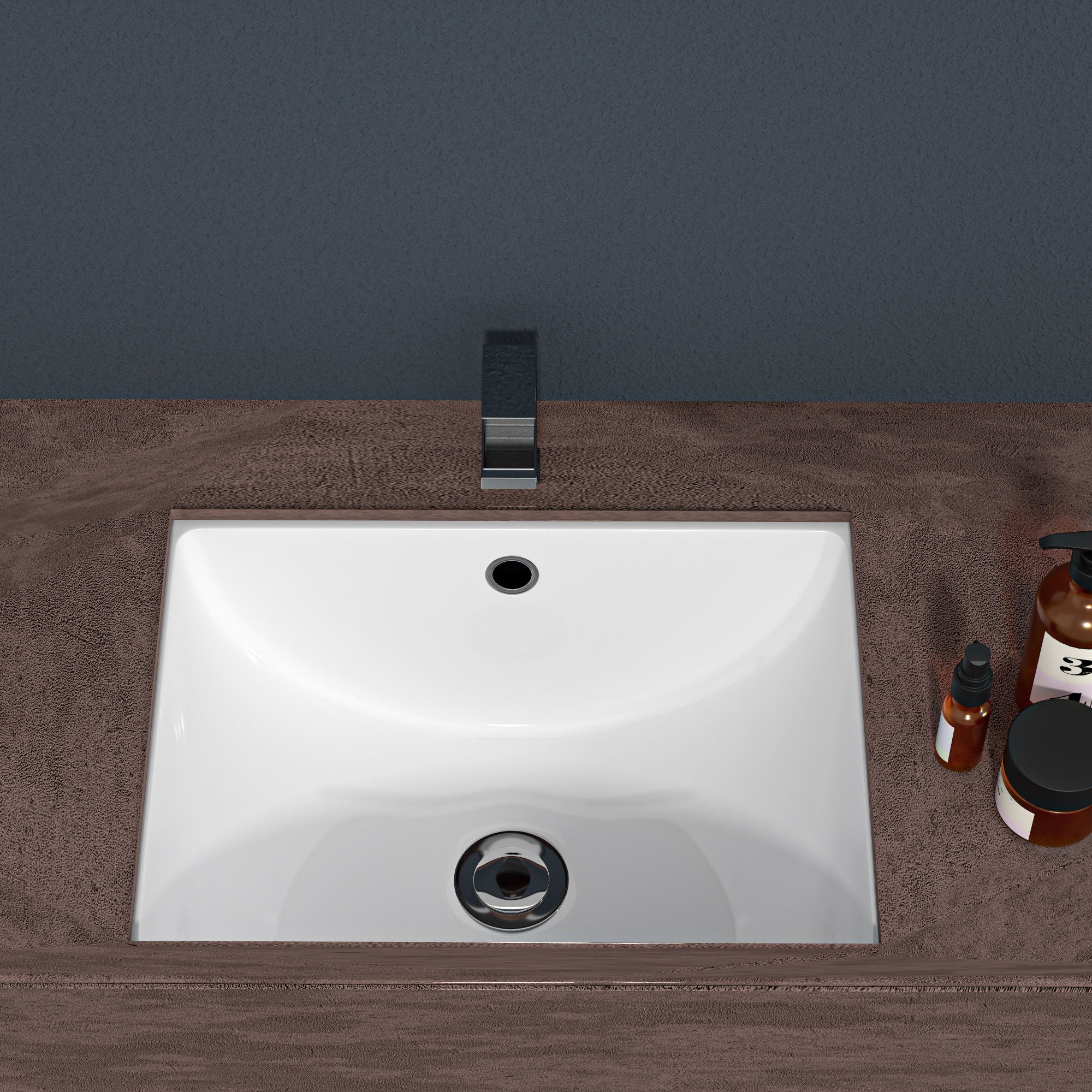 Modern Ceramic Undermount Bathroom Sink With Overflow, High Quality - Image 37