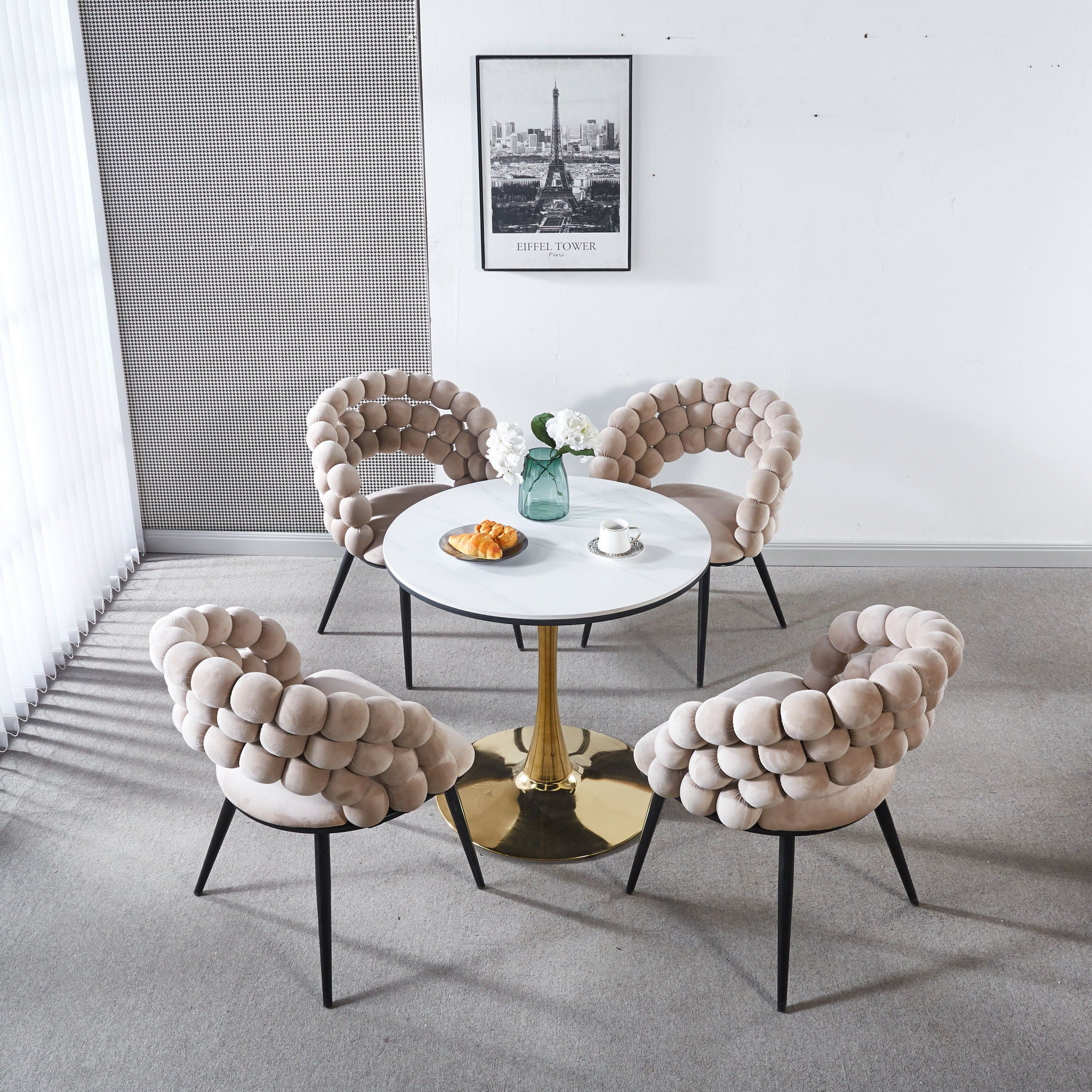 Modern Chair With Tube Legs, Soft Cushions And Comfortable Backrest - Image 12