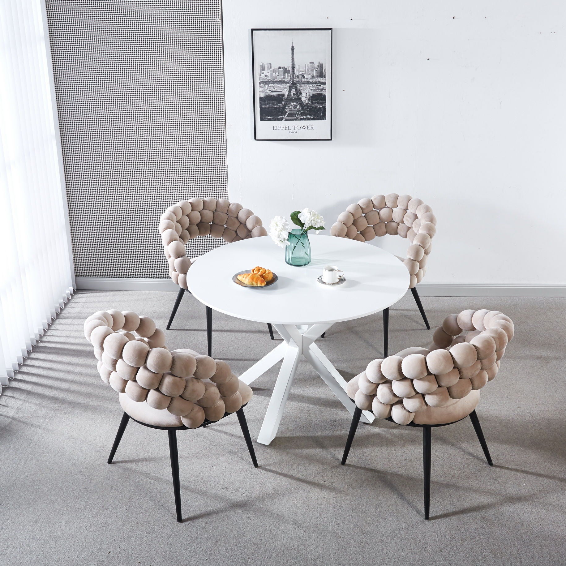 Modern Chair With Tube Legs, Soft Cushions And Comfortable Backrest - Image 6
