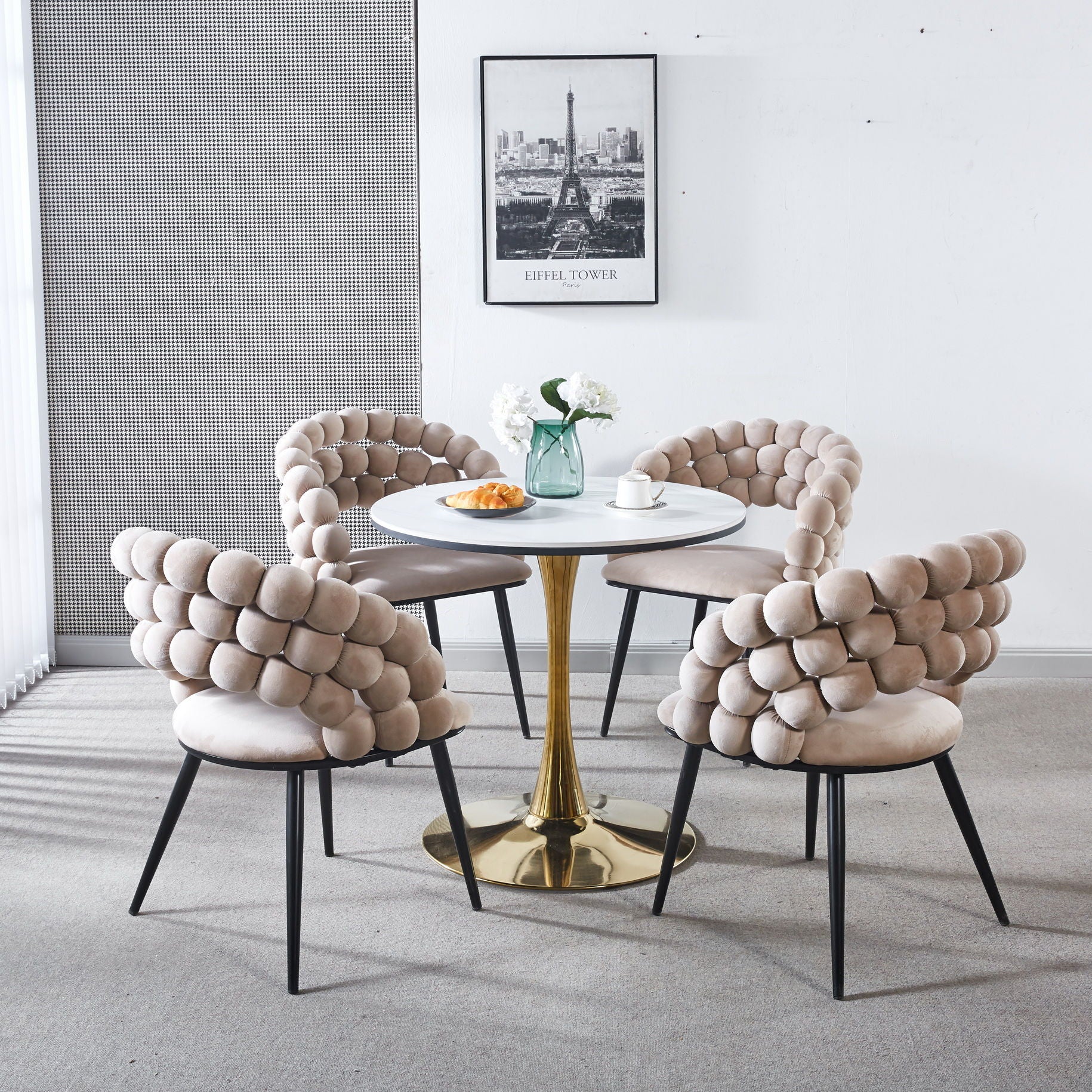 Modern Chair With Tube Legs, Soft Cushions And Comfortable Backrest - Image 7