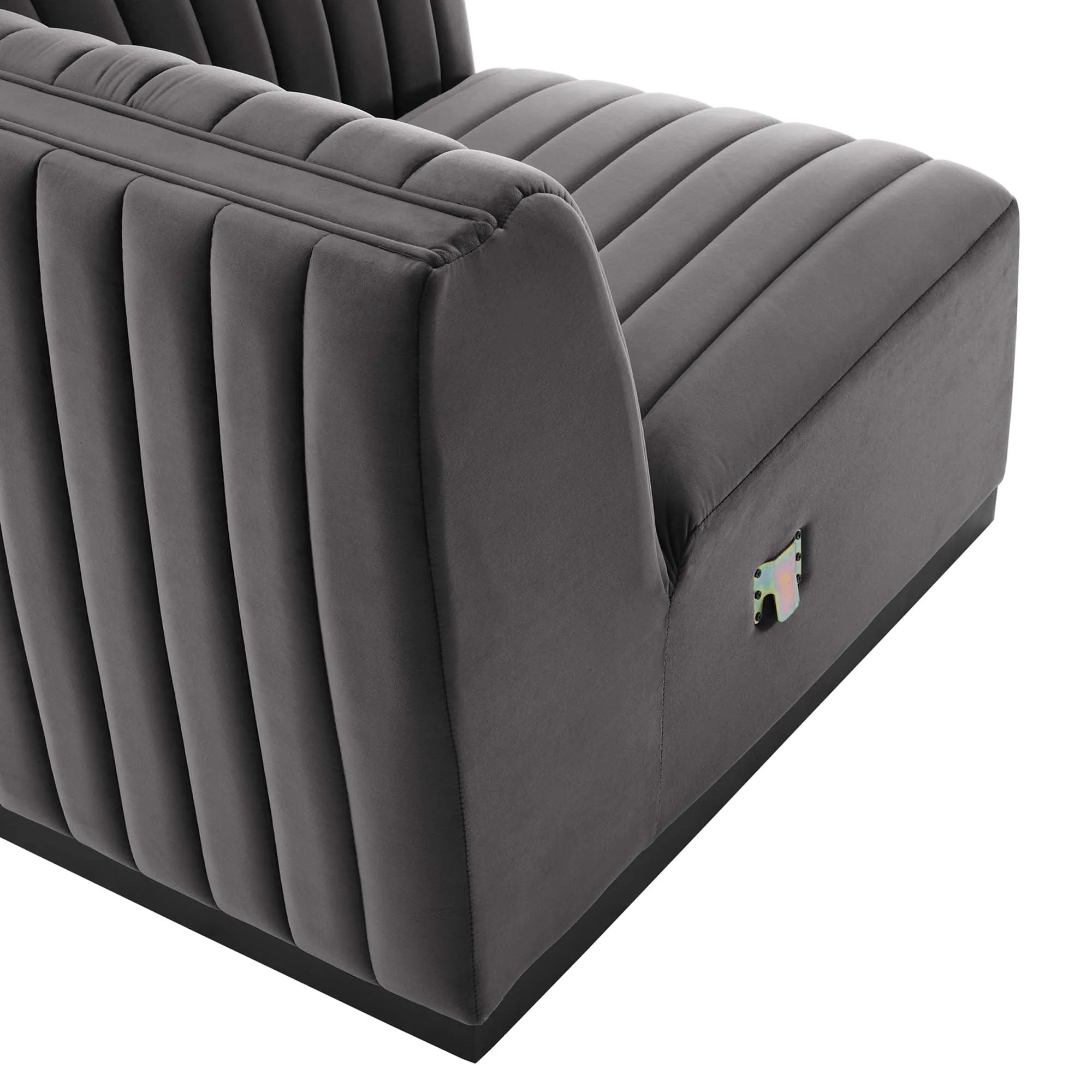 Modern Channel Tufted Performance Velvet Loveseat - 83 Inch - Image 11