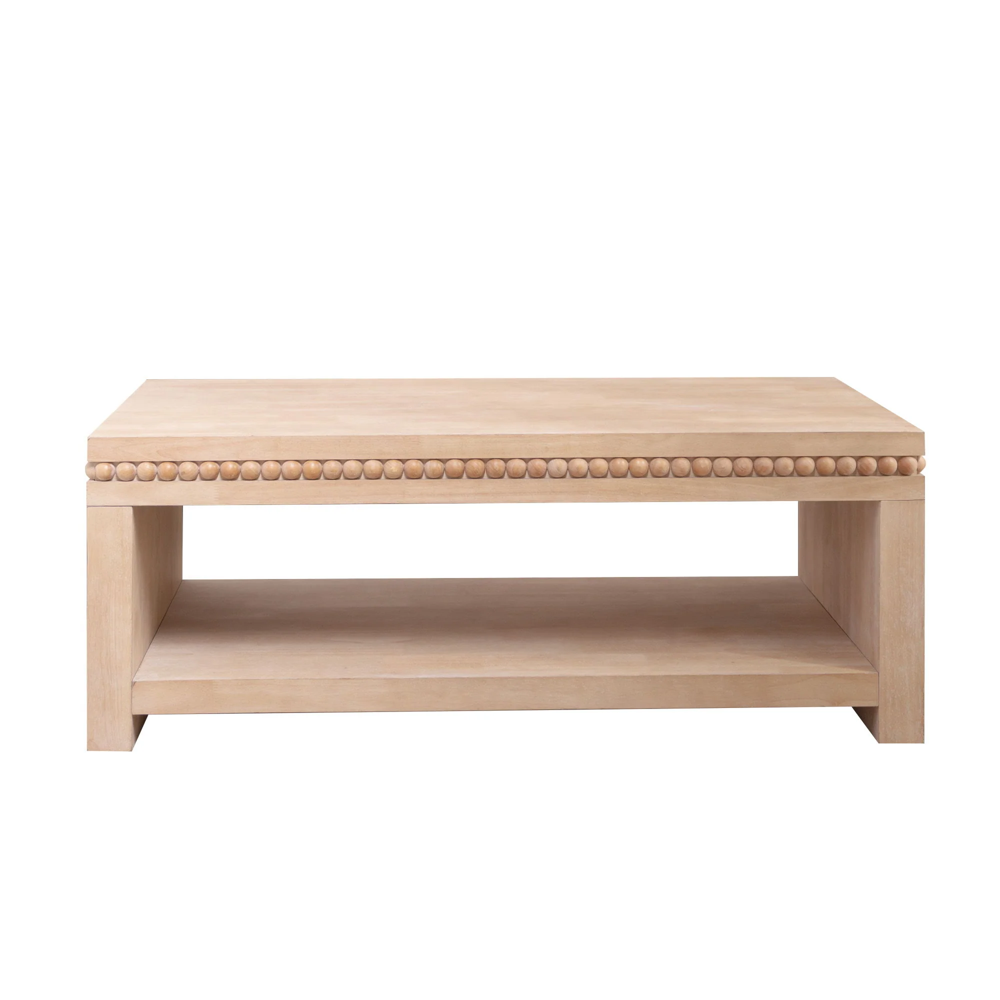 Modern Coffee Table With Beaded Trim - Image 8