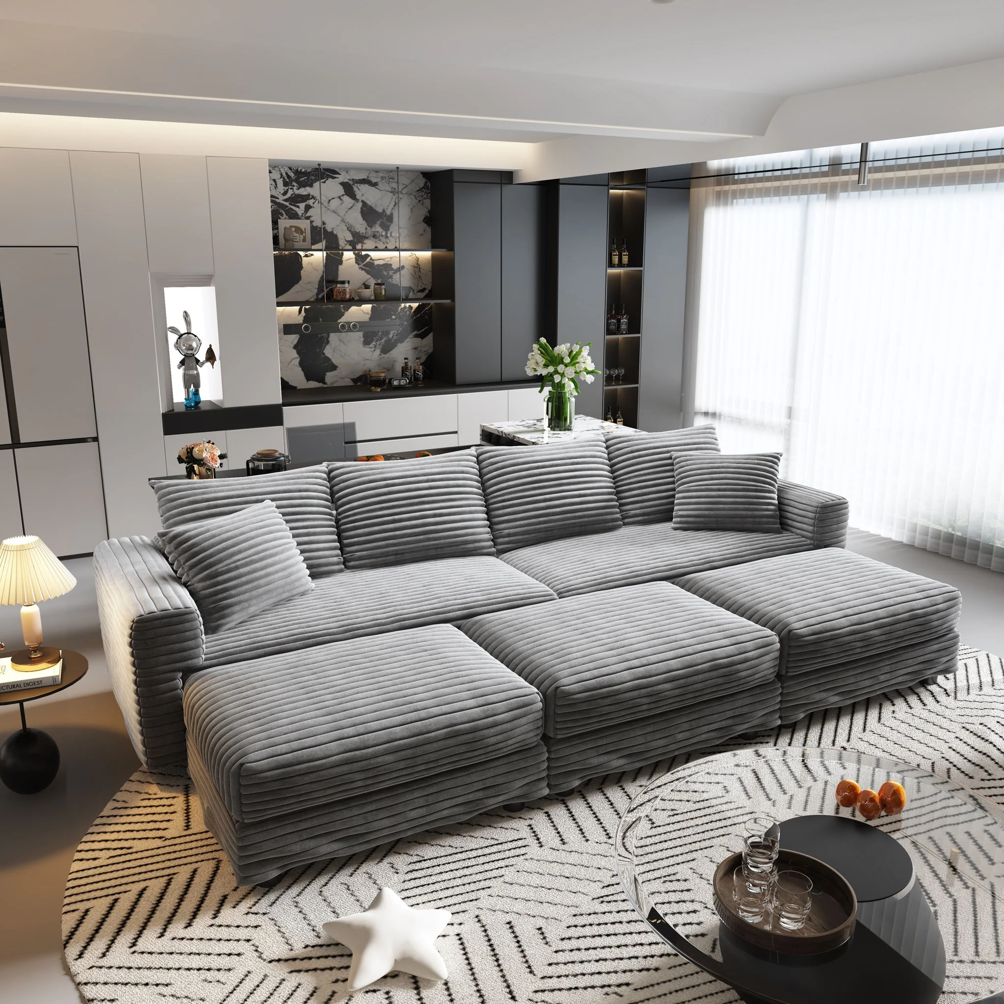 Modern Comfy Upholstered Sofa Cloud Couch & Deep Seat Couches - Image 103