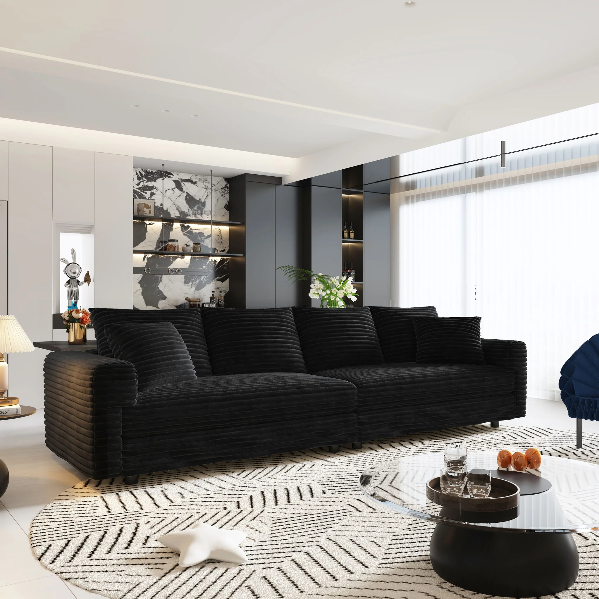 Modern Comfy Upholstered Sofa Cloud Couch & Deep Seat Couches - Image 15