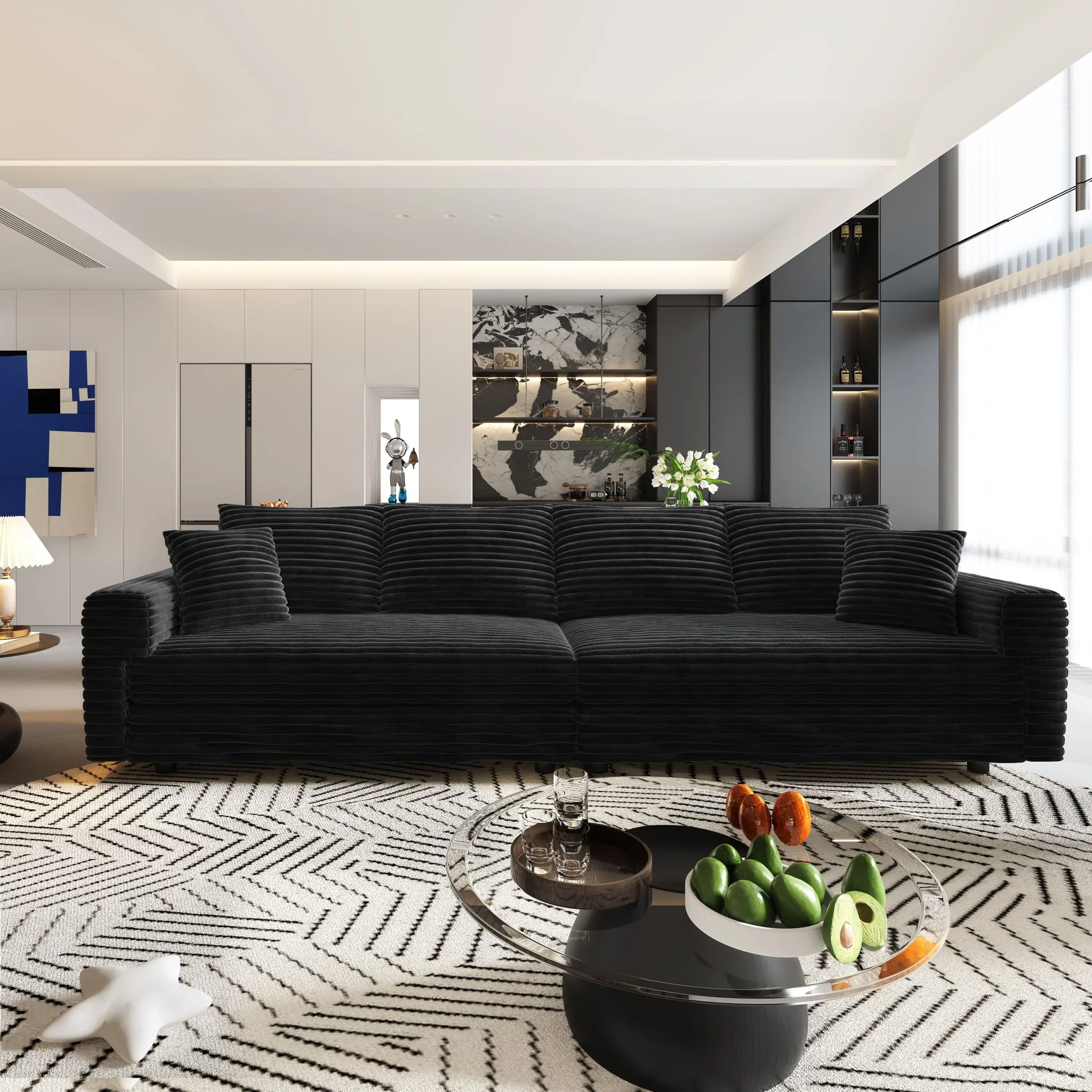 Modern Comfy Upholstered Sofa Cloud Couch & Deep Seat Couches - Image 60