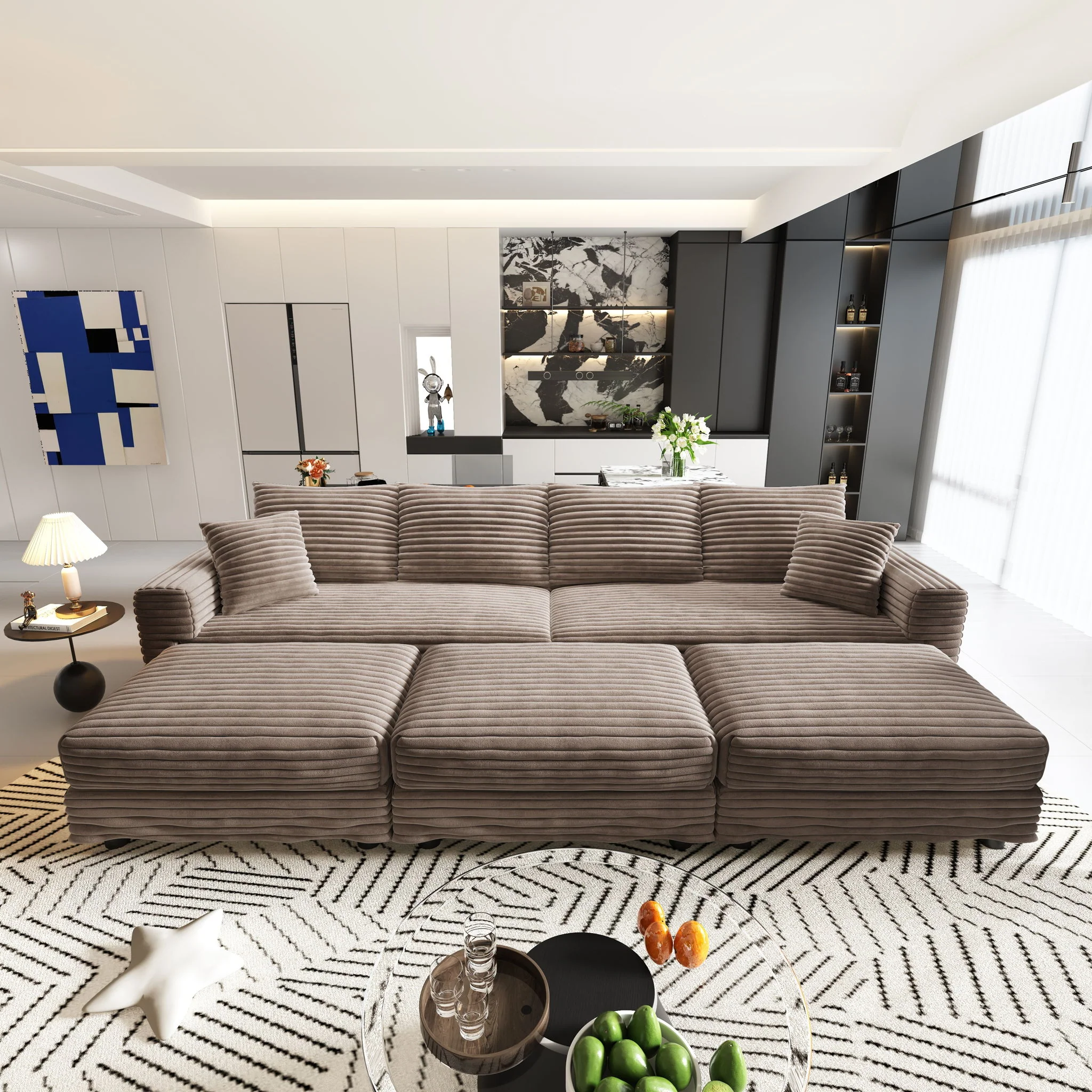 Modern Comfy Upholstered Sofa Cloud Couch & Deep Seat Couches - Image 62