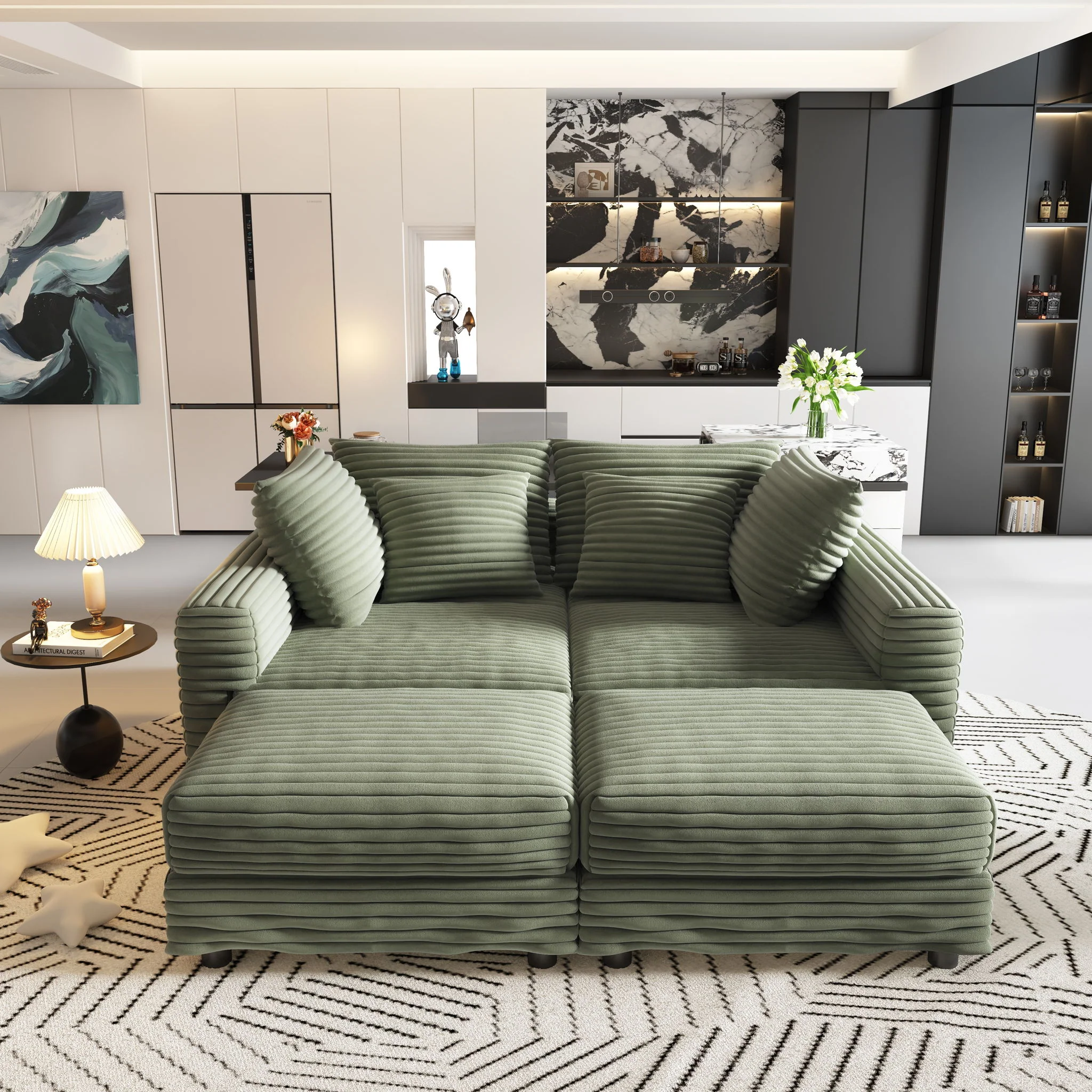 Modern Comfy Upholstered Sofa Cloud Couch & Deep Seat Couches - Image 73