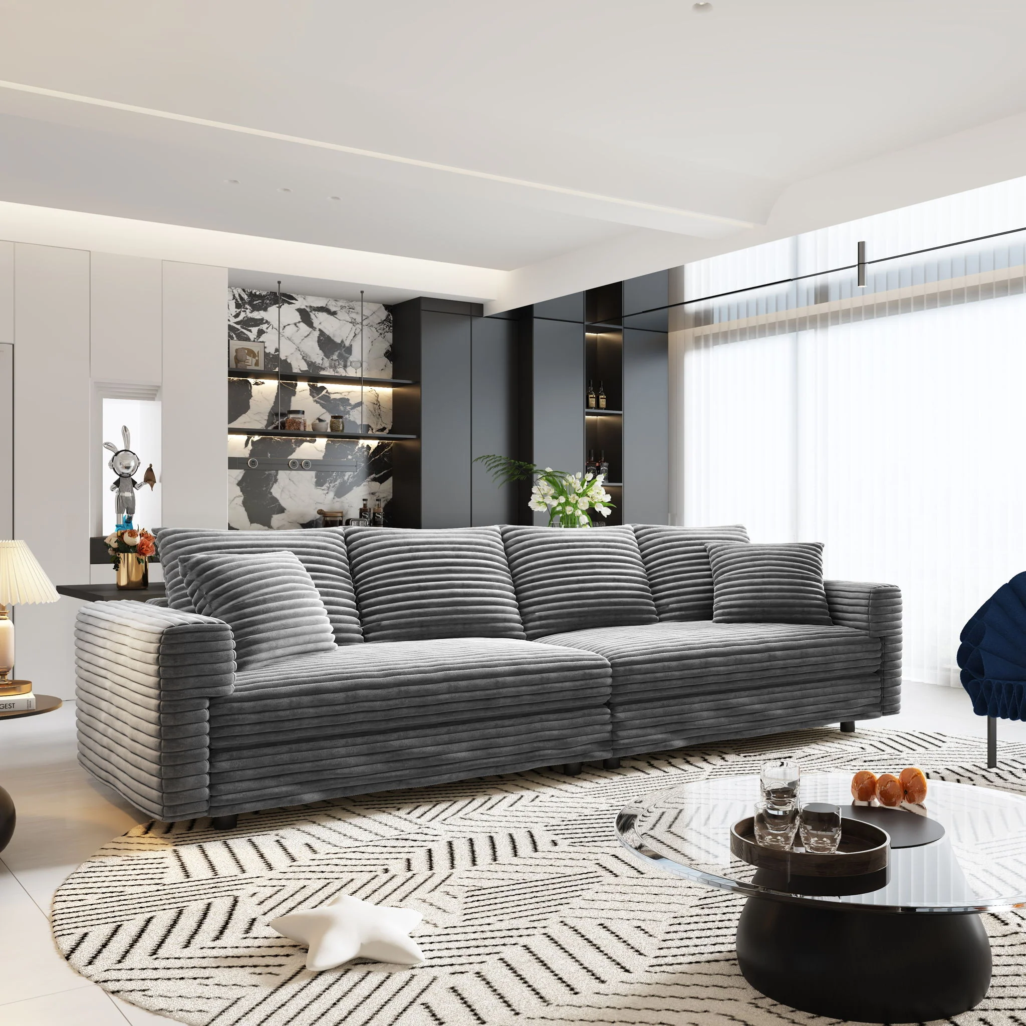 Modern Comfy Upholstered Sofa Cloud Couch & Deep Seat Couches - Image 80