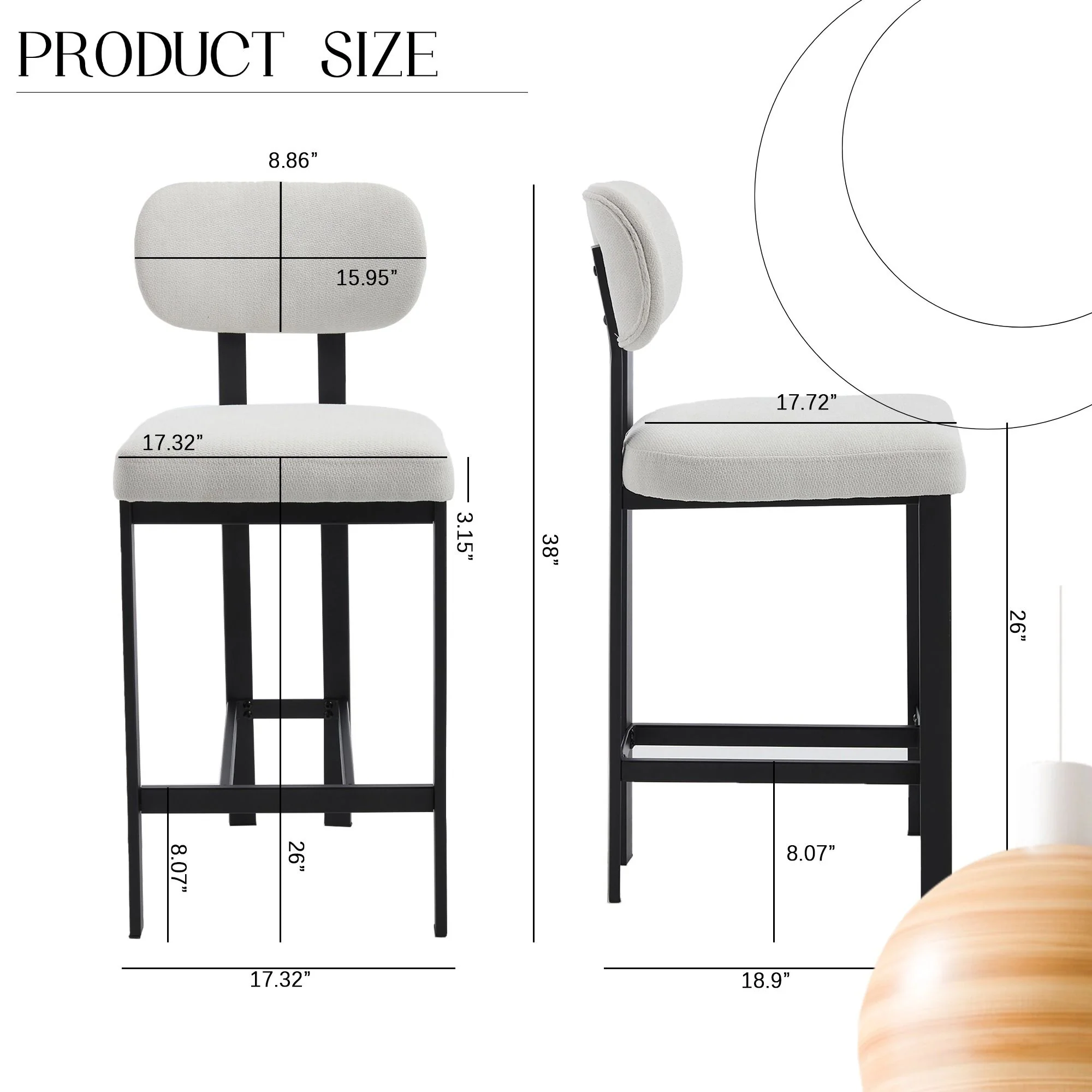 Modern Counter Height Stools (Set of 2) - Image 17