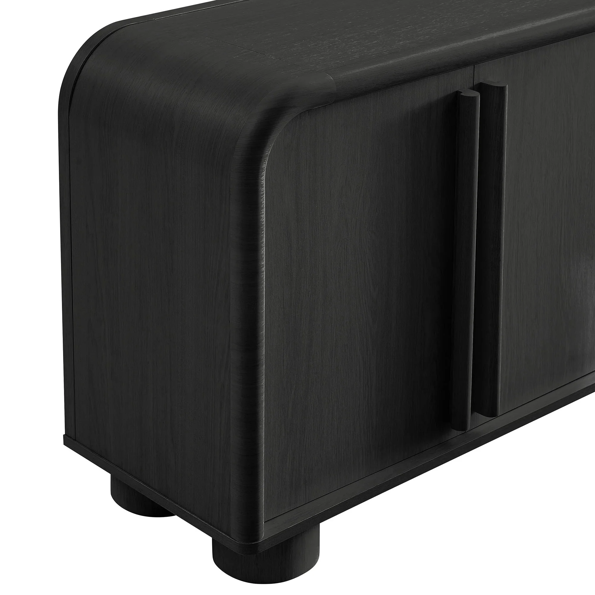 Modern Curved 4-Door Sideboard Cabinet – 63 Inch - Image 17