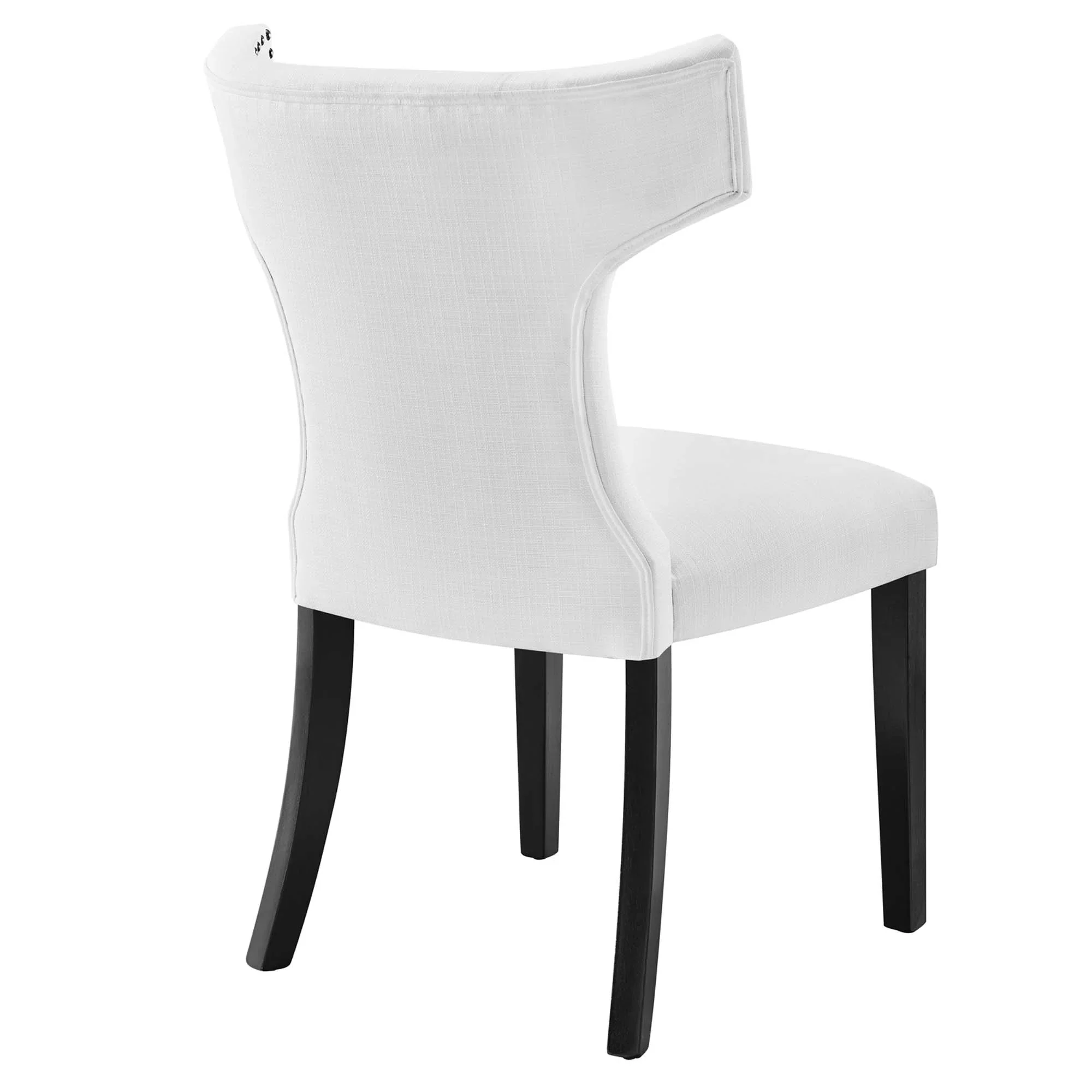 Modern Curved Upholstered Dining Side Chair - Image 12