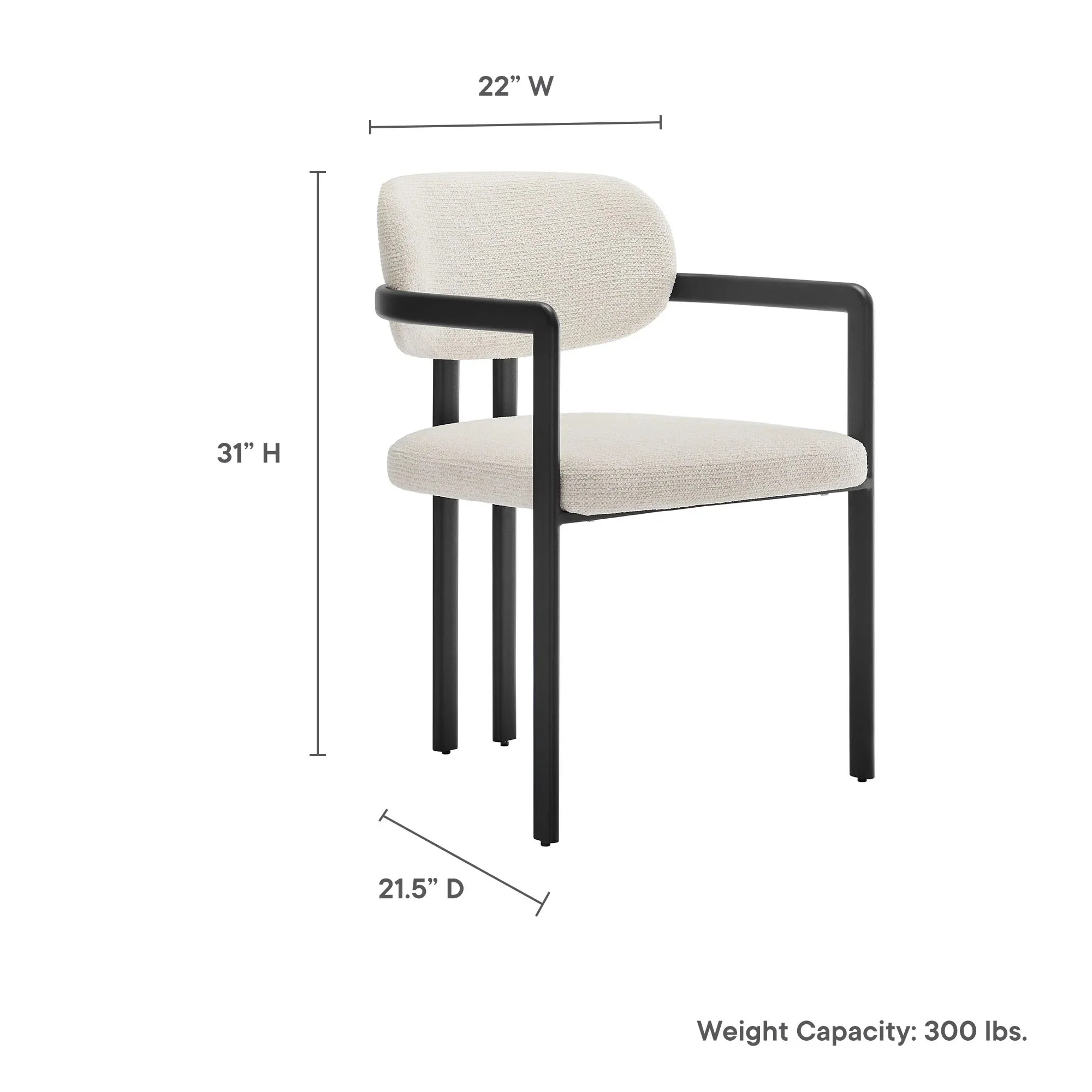 Modern Open Back Barrel Dining Chair - Image 25