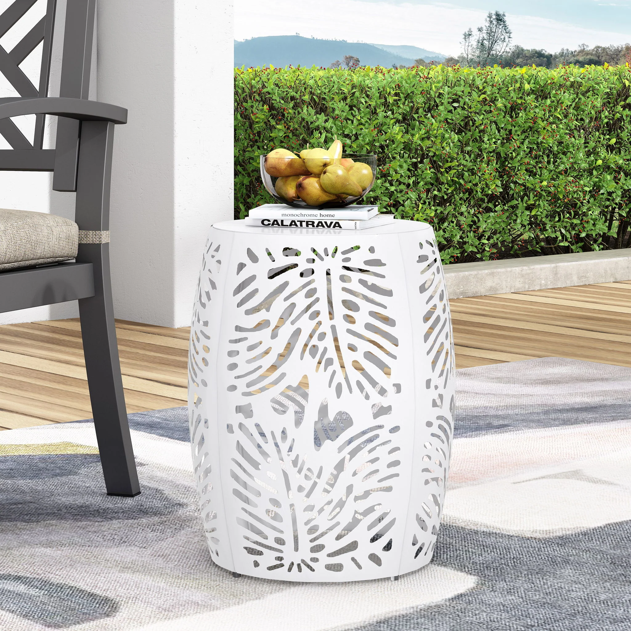 Modern Design Metal End Table, Large - Image 12