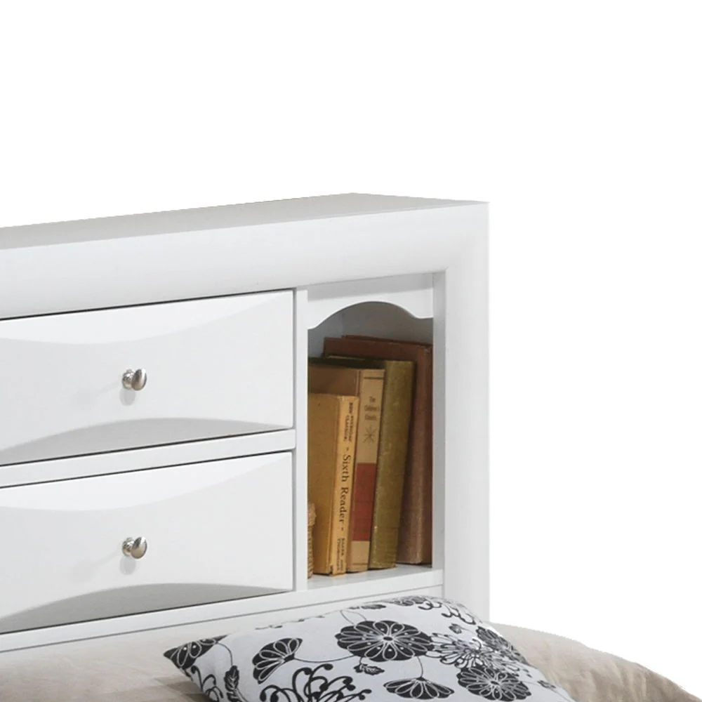 Modern Design Storage Bed With Bookcase Headboard - Image 18