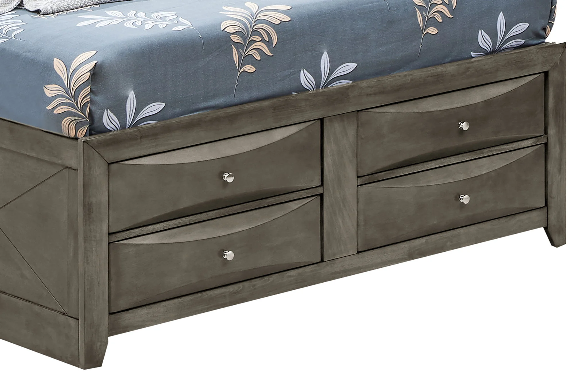 Modern Design Storage Bed With Bookcase Headboard - Image 31