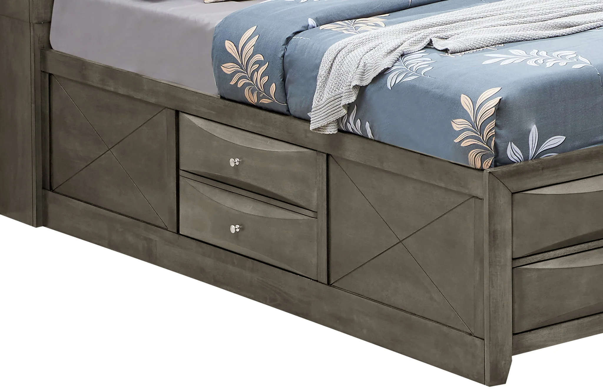 Modern Design Storage Bed With Bookcase Headboard - Image 78
