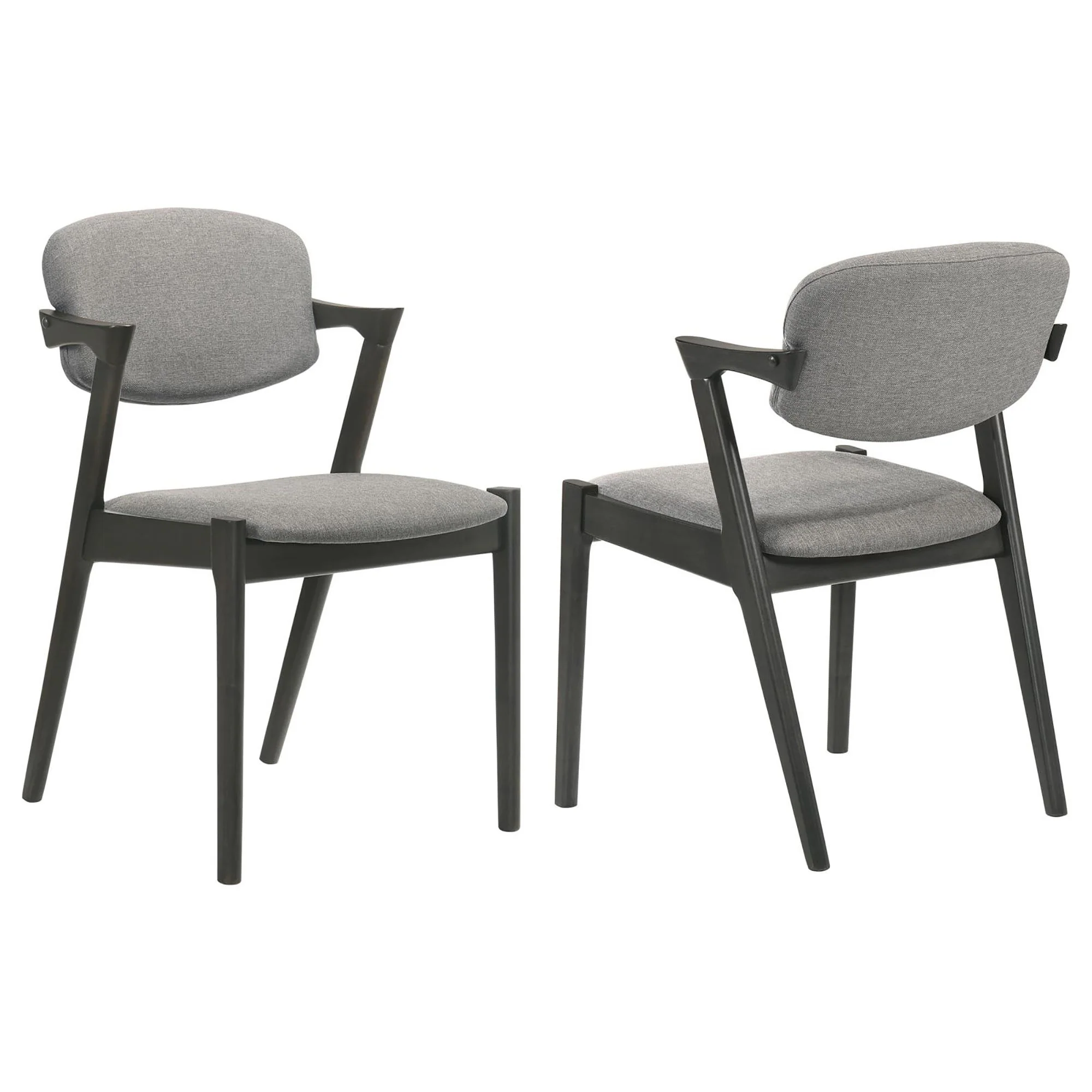Modern Dining Chair And Zigzag Arm Design (Set of 2) - Image 2