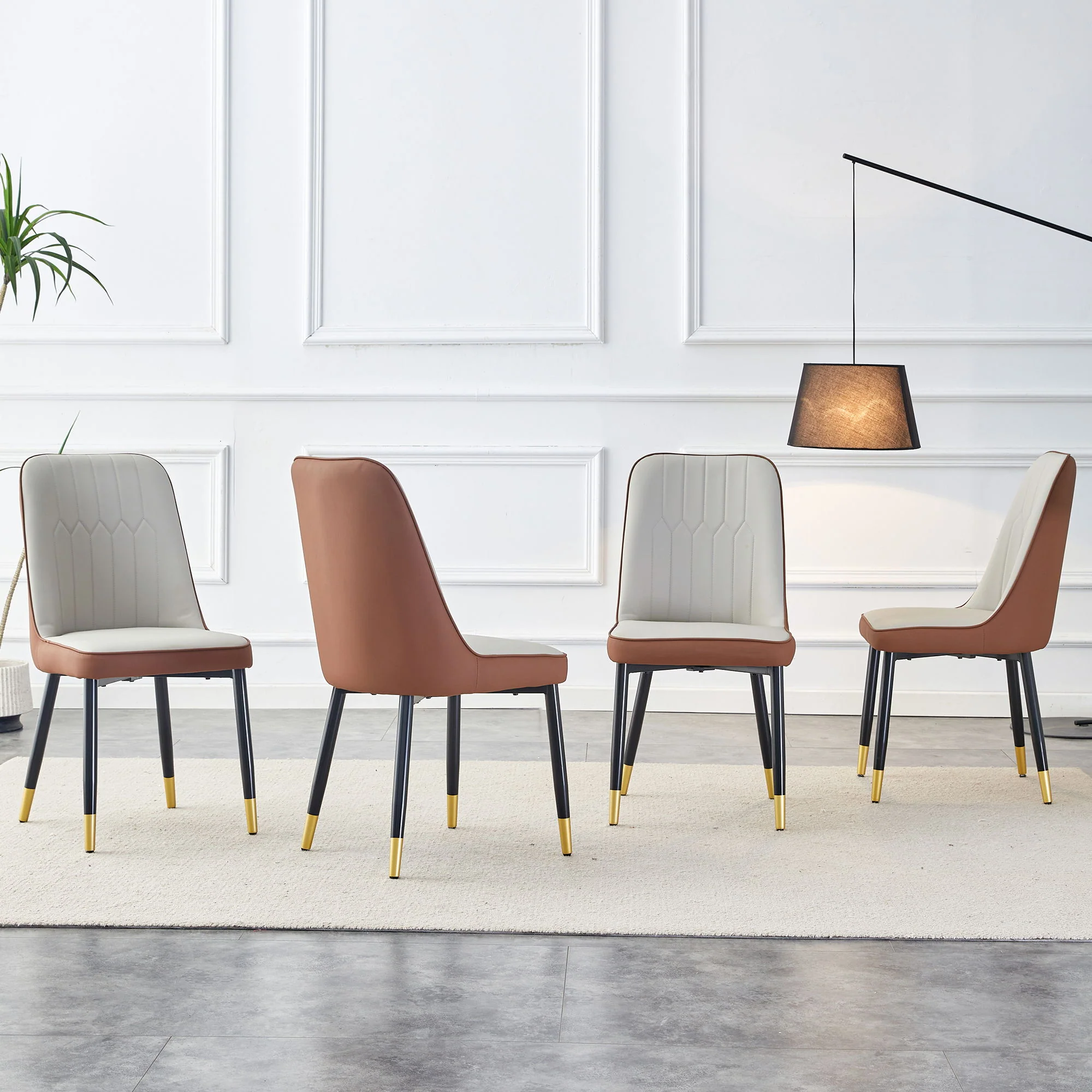 Modern Dining Chair With Metal Leg - Image 7