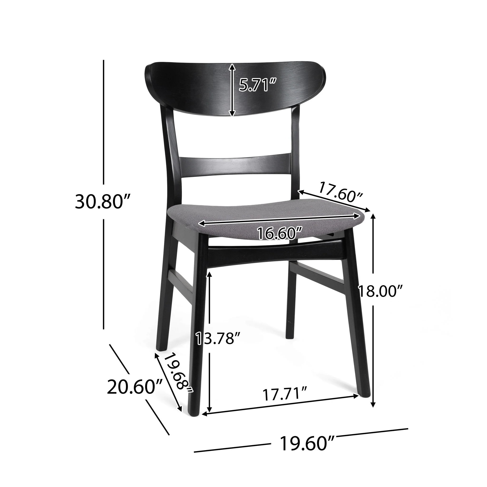 Modern Dining Chair With Upholstered Seat And Wood Frame - Image 9
