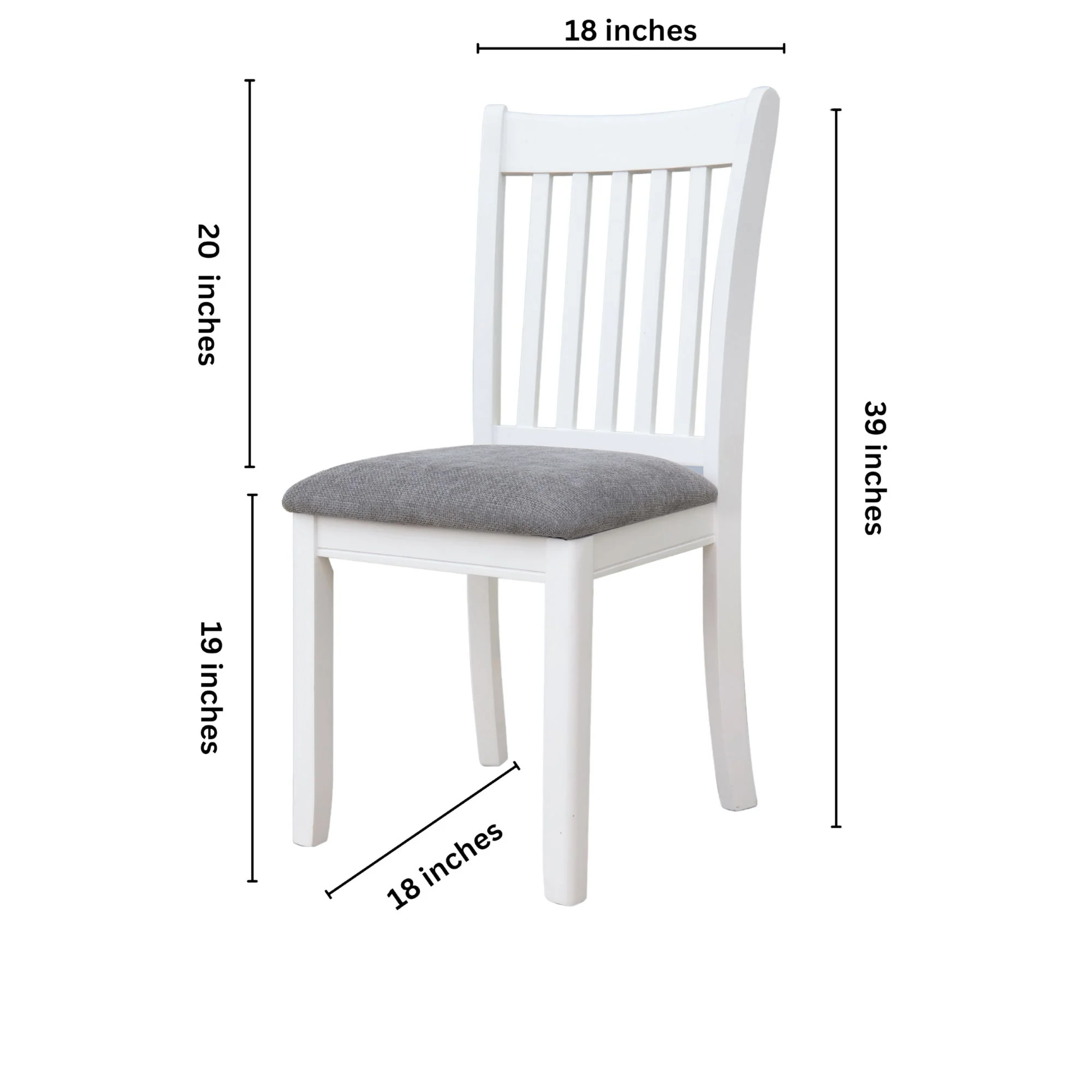 Modern Dining Chair, Wooden Back, Cushion Seats (Set of 2) - Image 5
