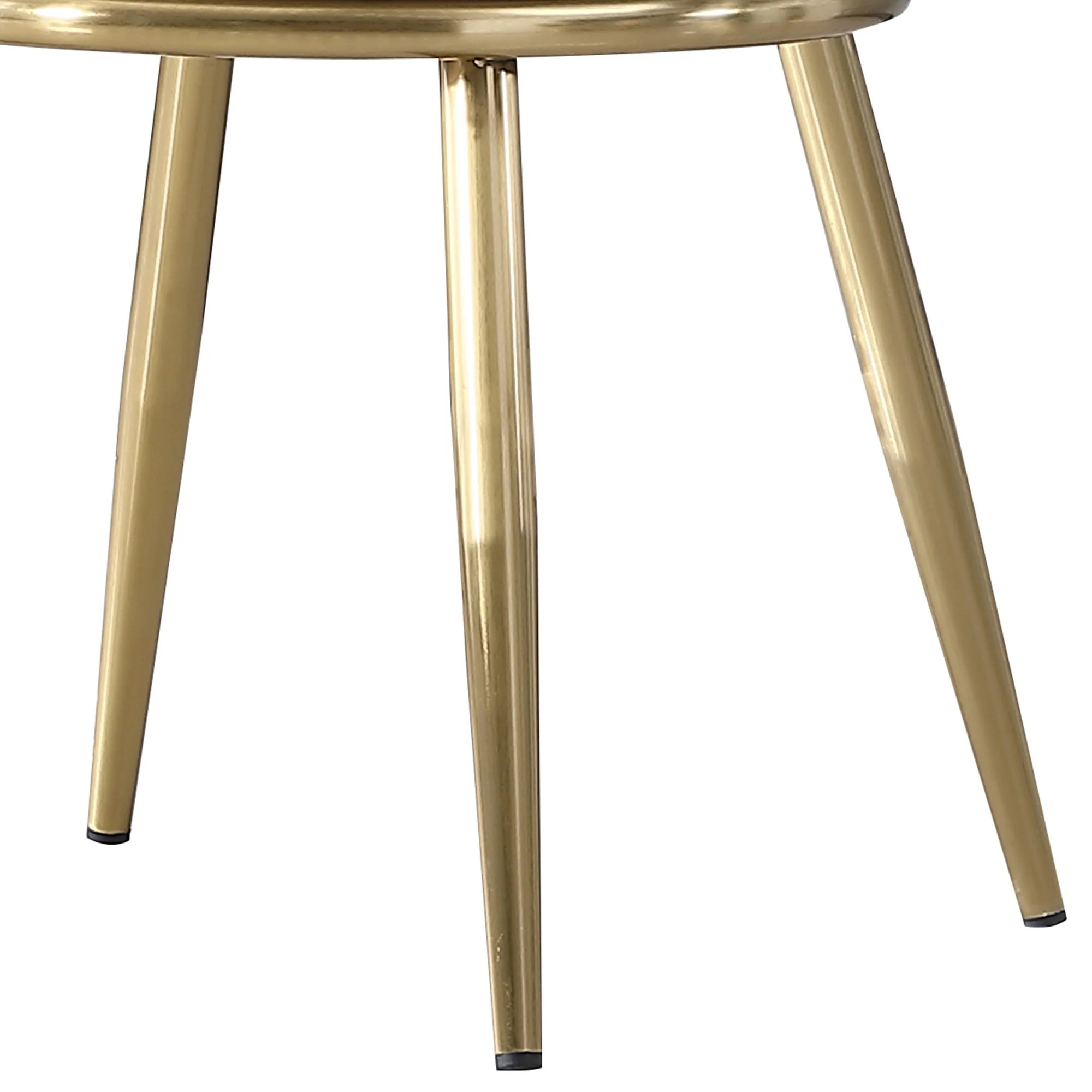 Modern Dining Chairs (Set of 2) With Gold Metal Legs - Beige - Image 7