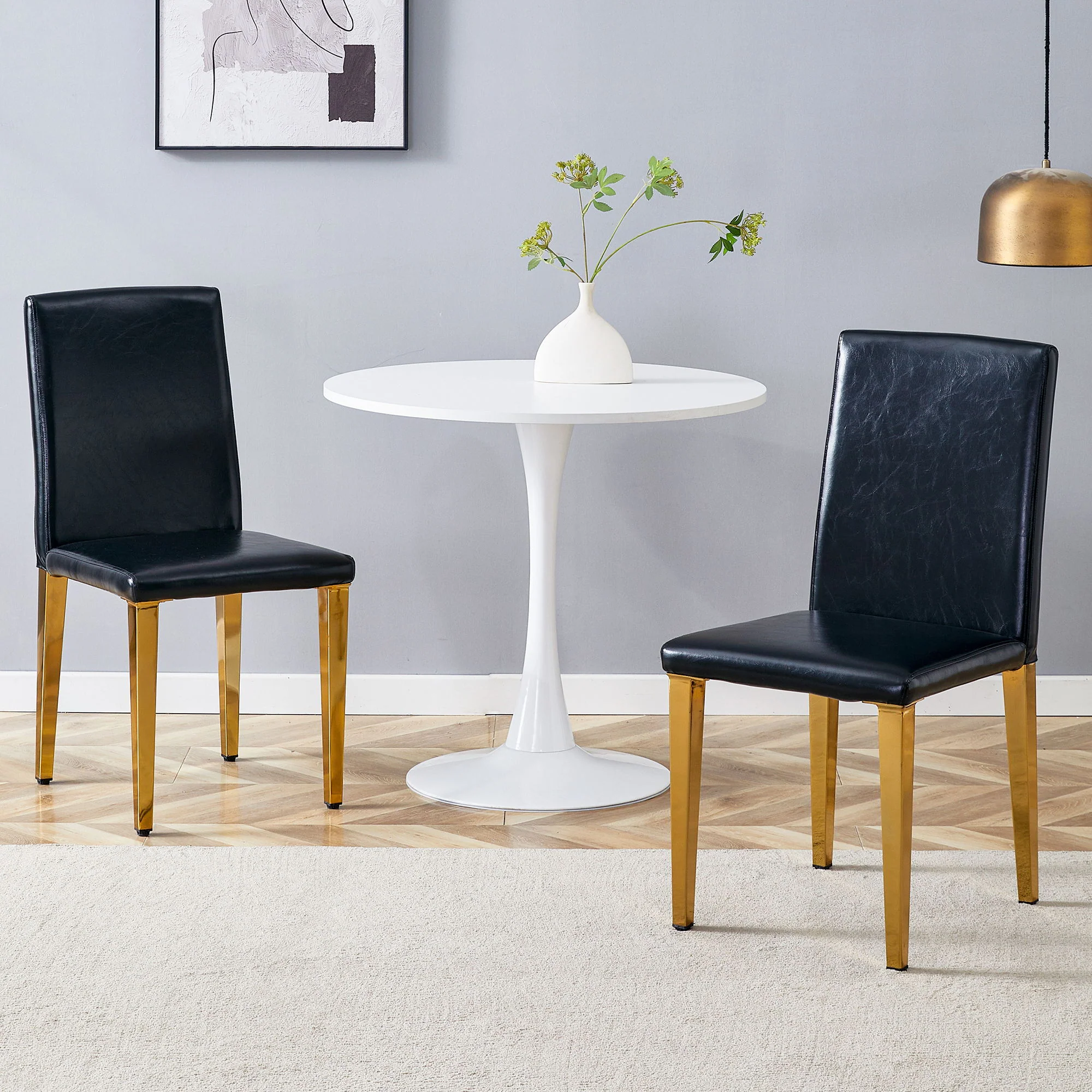 Modern Dining Chairs With Metal Legs - Image 12