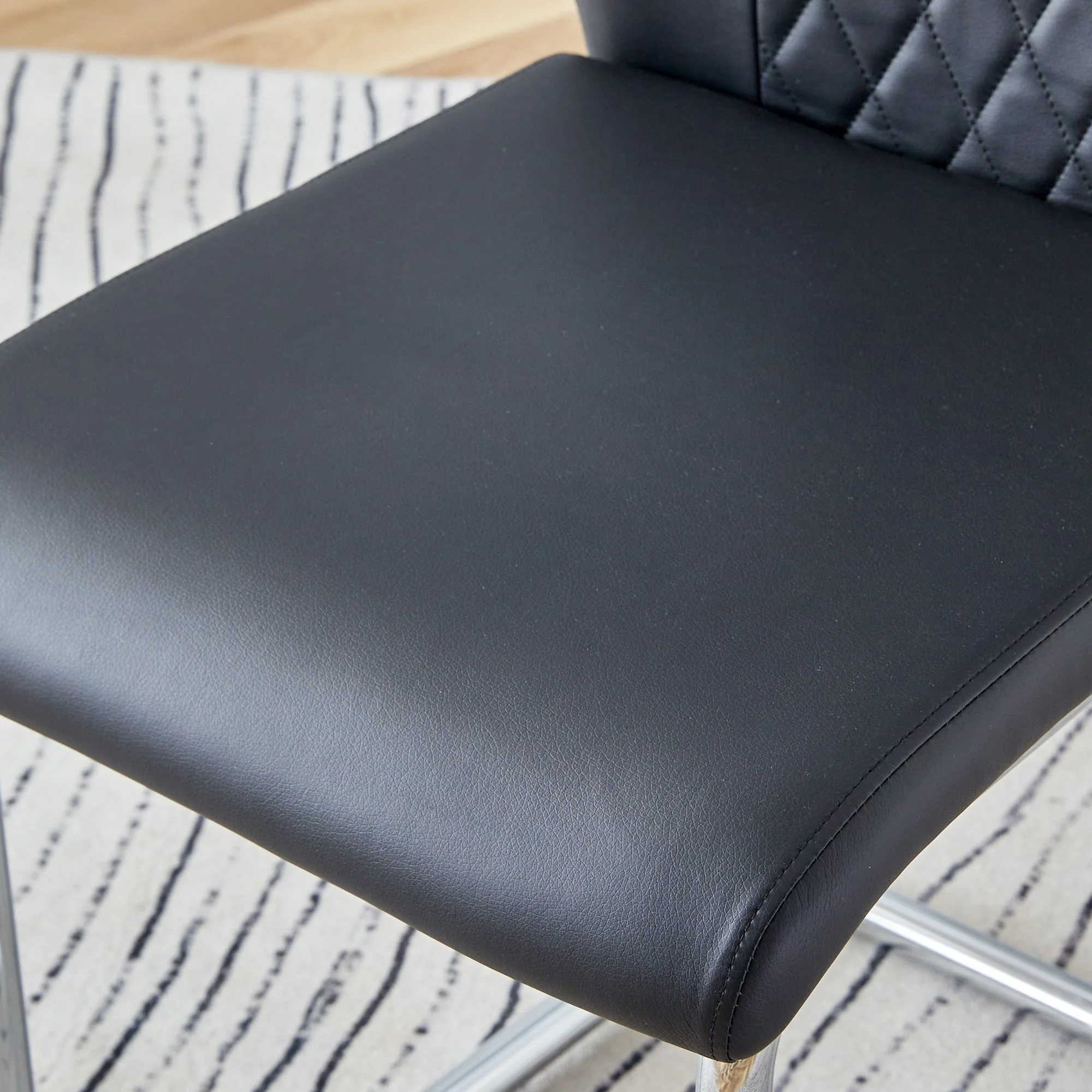 Modern Dining Chairs With Padded Seat, Metal Legs - Image 20