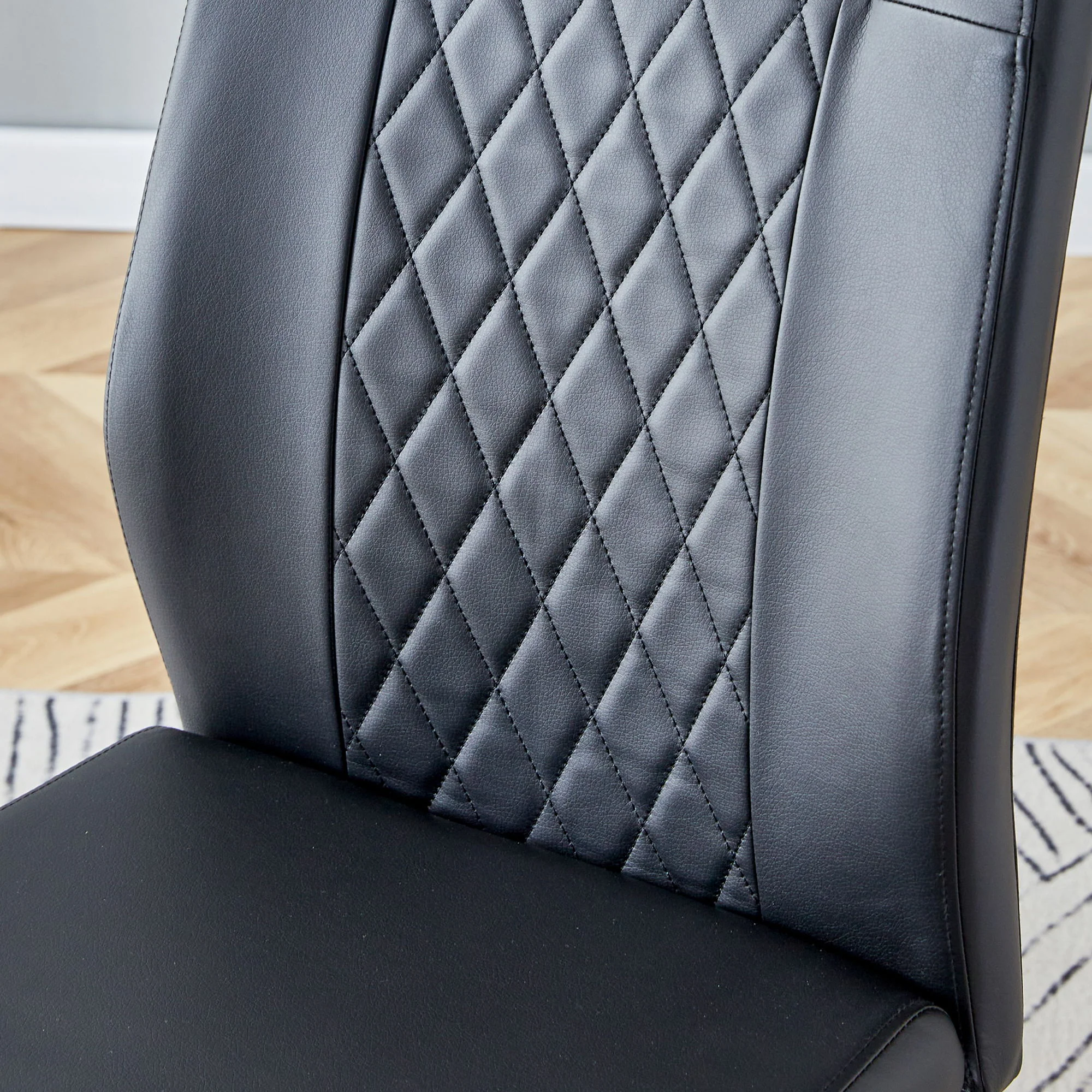 Modern Dining Chairs With Padded Seat, Metal Legs - Image 23