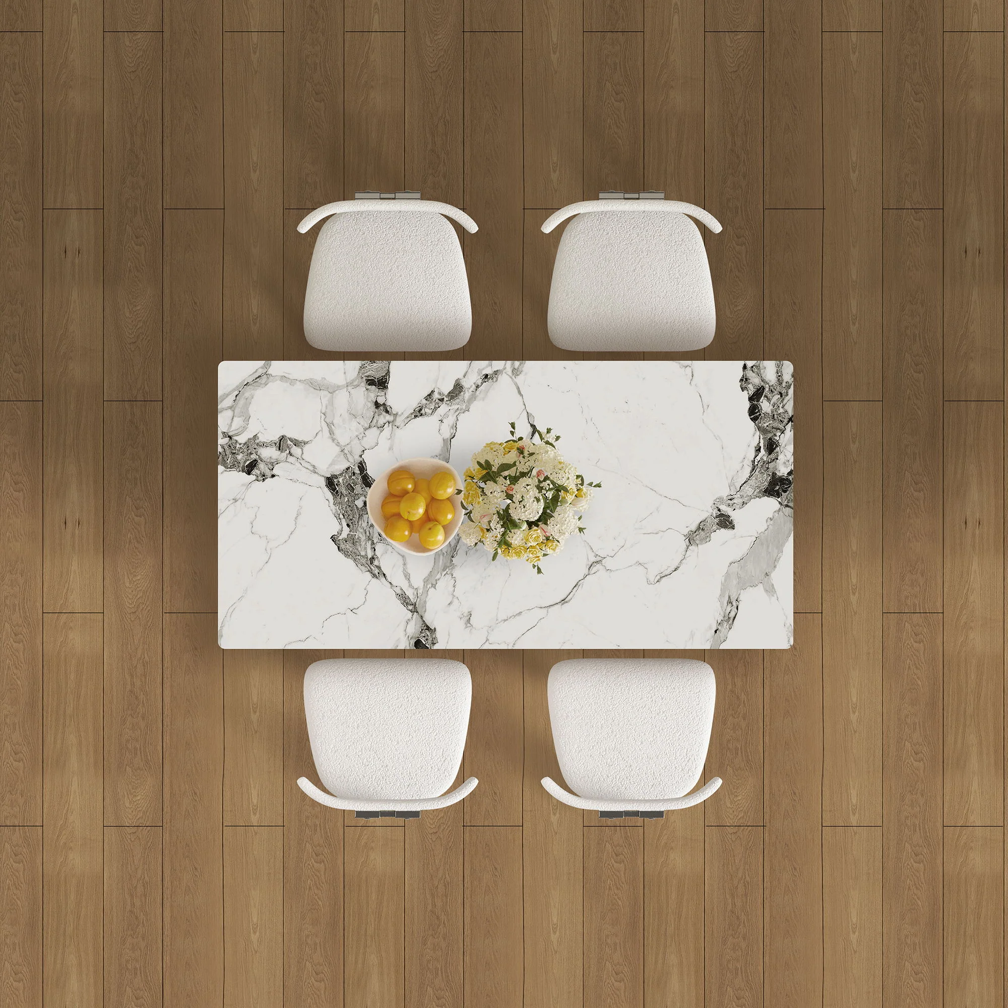 Modern Dining Table Set With Storage, Includes Chairs - Image 17