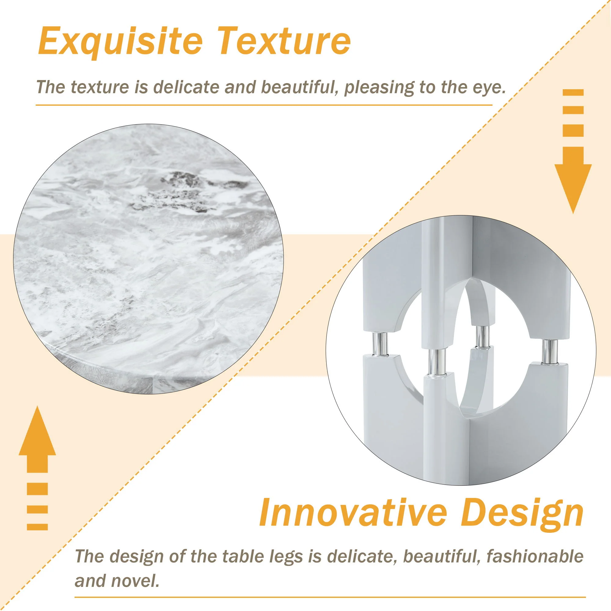 Modern Dining Table With Sleek Hollow-Out Frame And Accents - Image 14