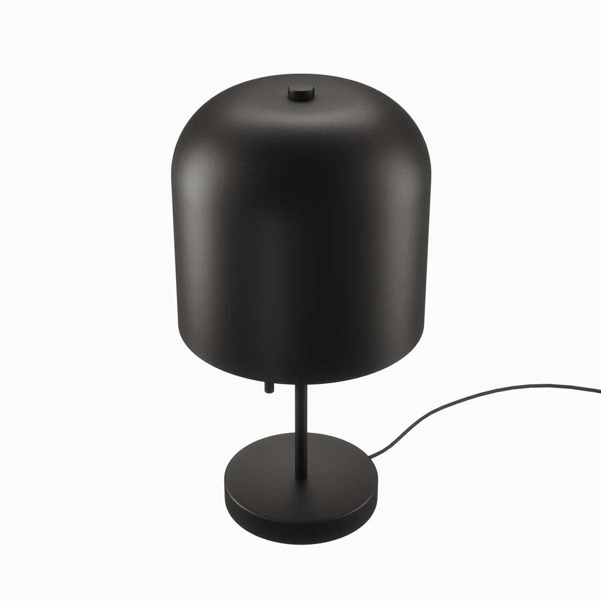 16" Black  Modern Dome Table Lamp with Pull Chain - Image 7