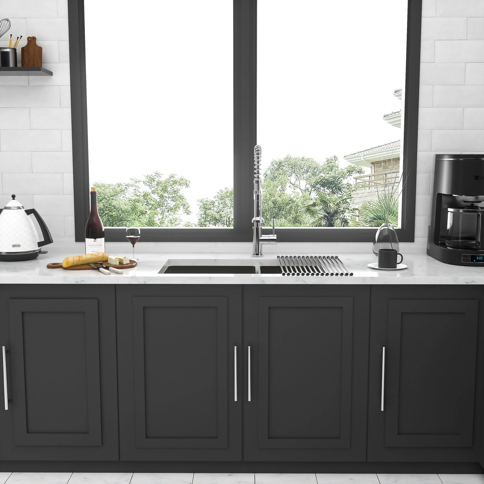Modern Double Bowl Undermount Kitchen Sink 50 / 50 Design Stainless Steel - Image 26