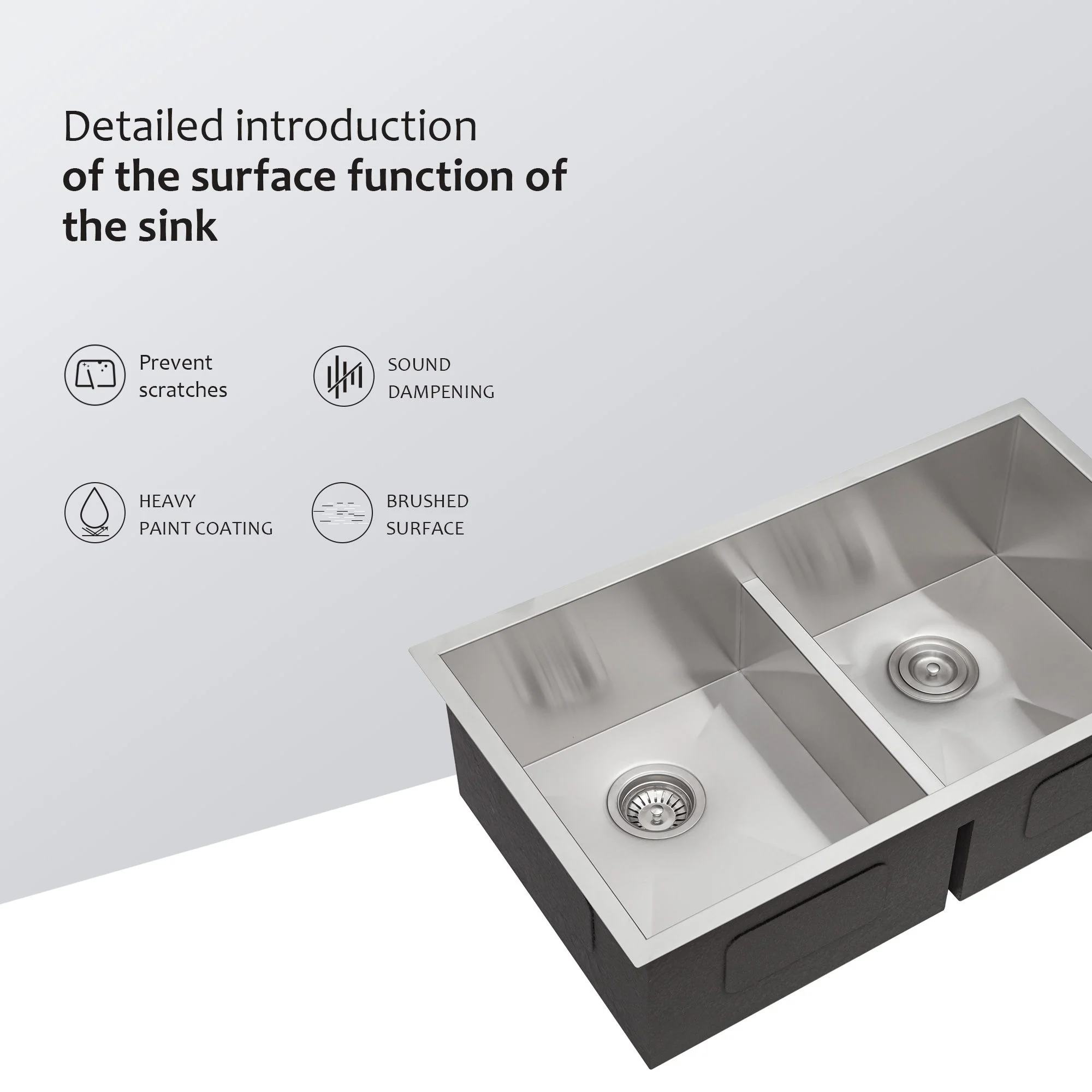 Modern Double Bowl Undermount Sink Design With 10" Deep Basins - Image 26