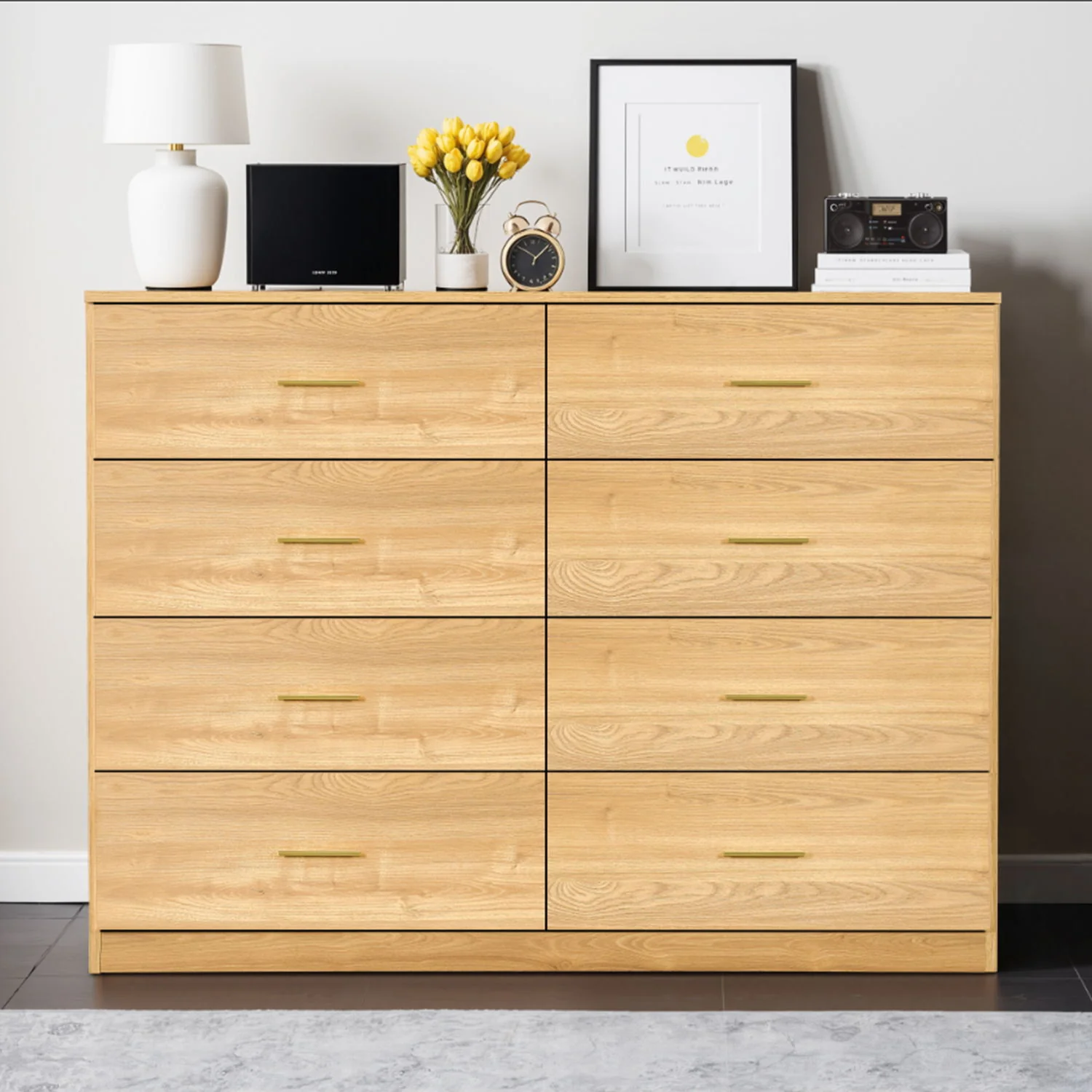 Modern Drawer Dresser For Bedroom, Ample Storage Wide Chest Of Drawers - Image 21