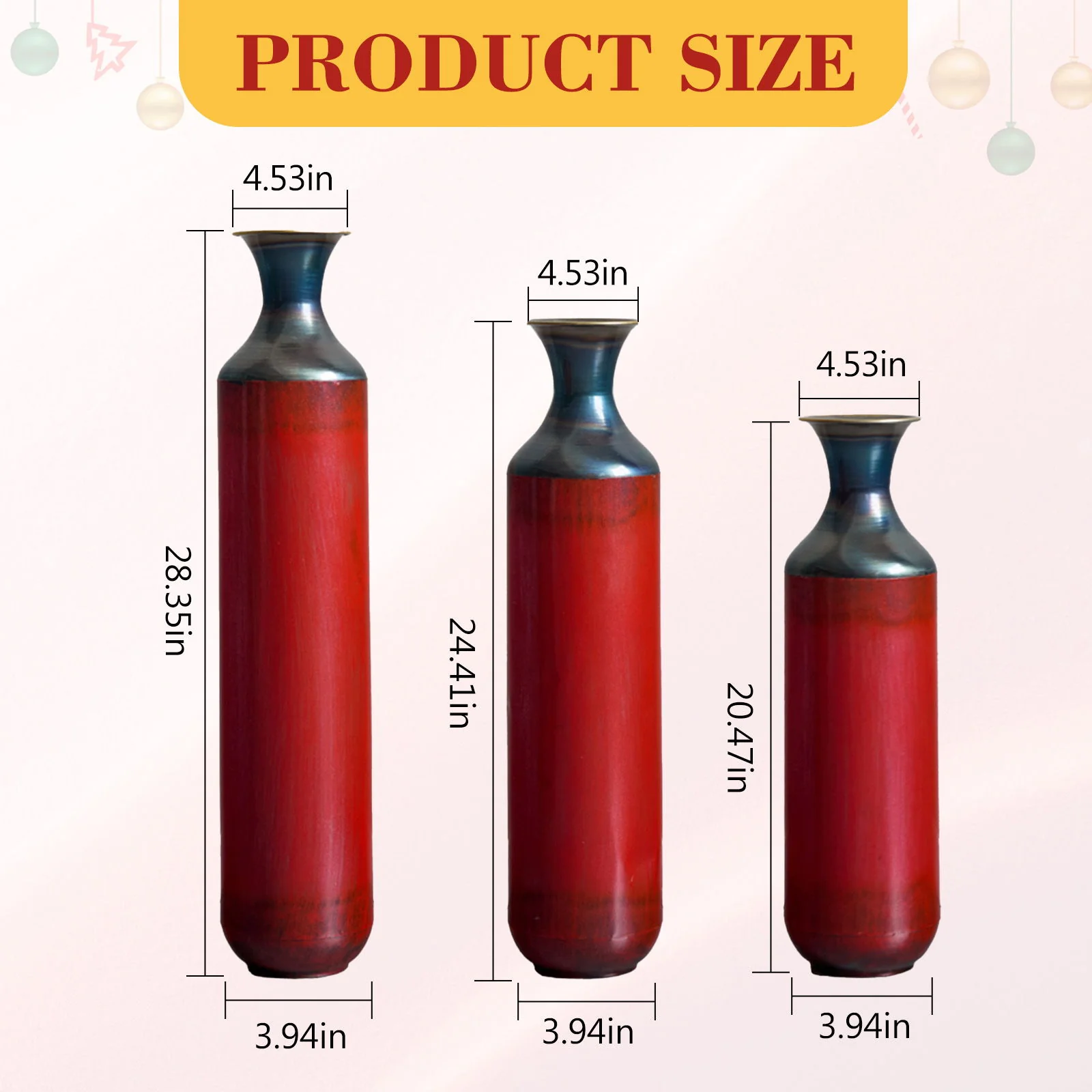 Modern Droplet Shaped Floor Vase Set, 3 Piece Home Decor - Image 13