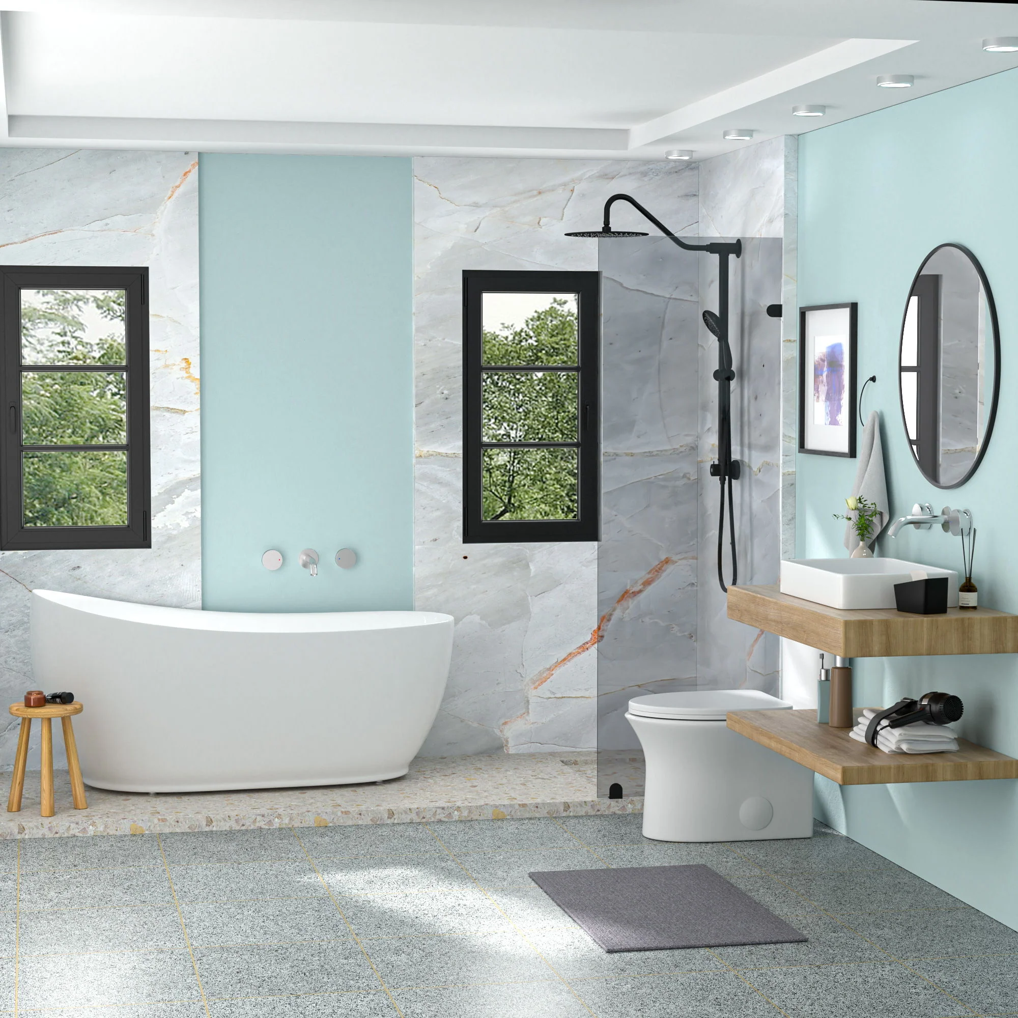 Modern European Design Ceramic Rectangular Vessel Bathroom Sink - Image 15