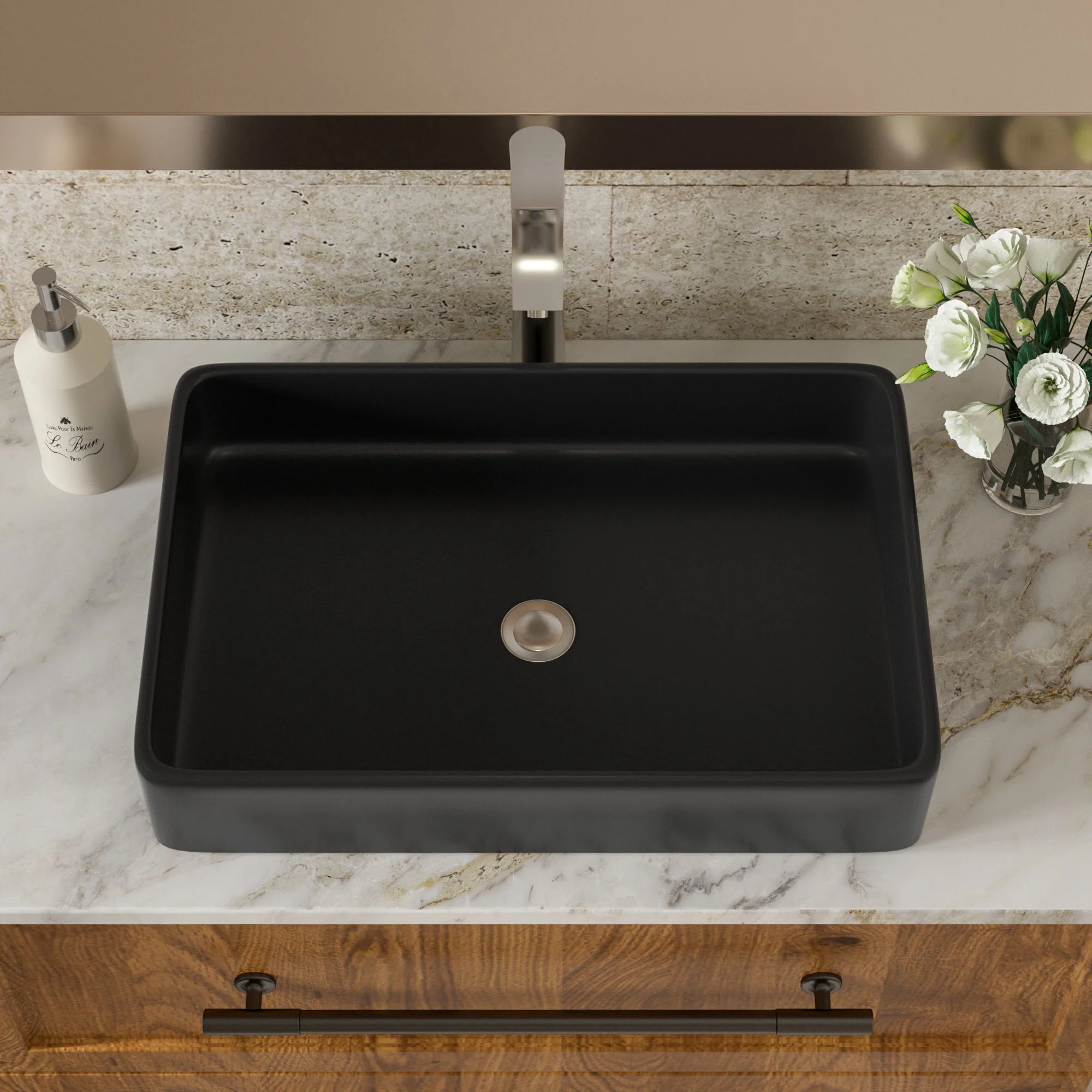 Modern European Design Ceramic Rectangular Vessel Bathroom Sink - Image 25
