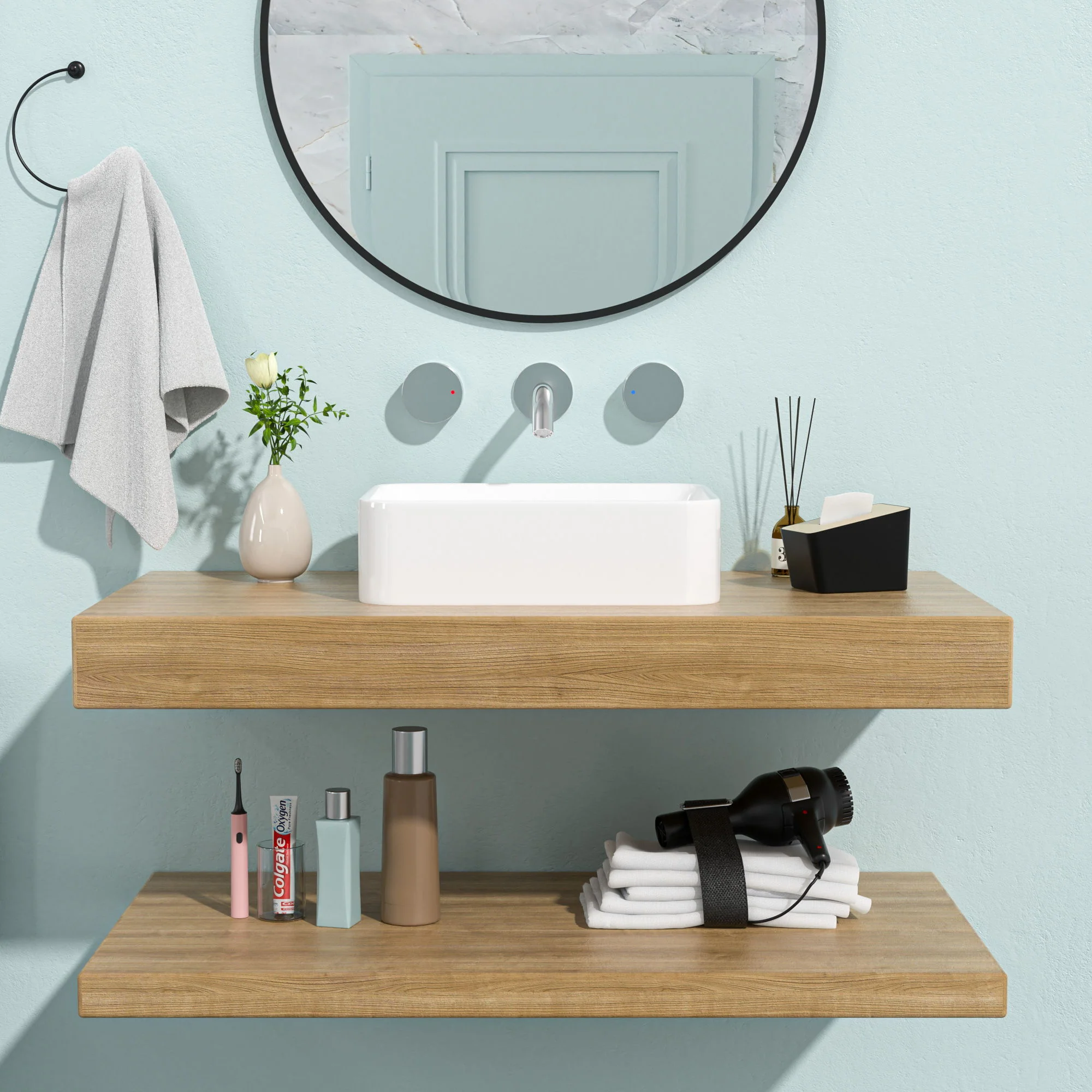 Modern European Design Ceramic Rectangular Vessel Bathroom Sink - Image 26